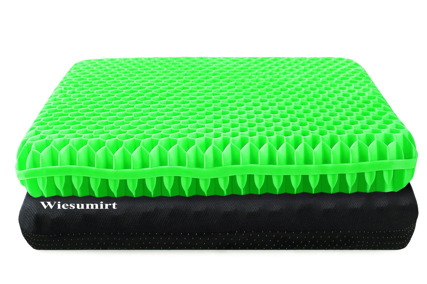 Plus Size Gel Seat Cushion for Long Sitting, Extra Large and Thick, Seat Cushion for Back, Hip, Sciatica, Tailbone Pain Relief, Used for Office, Wheelchair, Car, Recliner, Stadium, Kayka.(Grass Green)