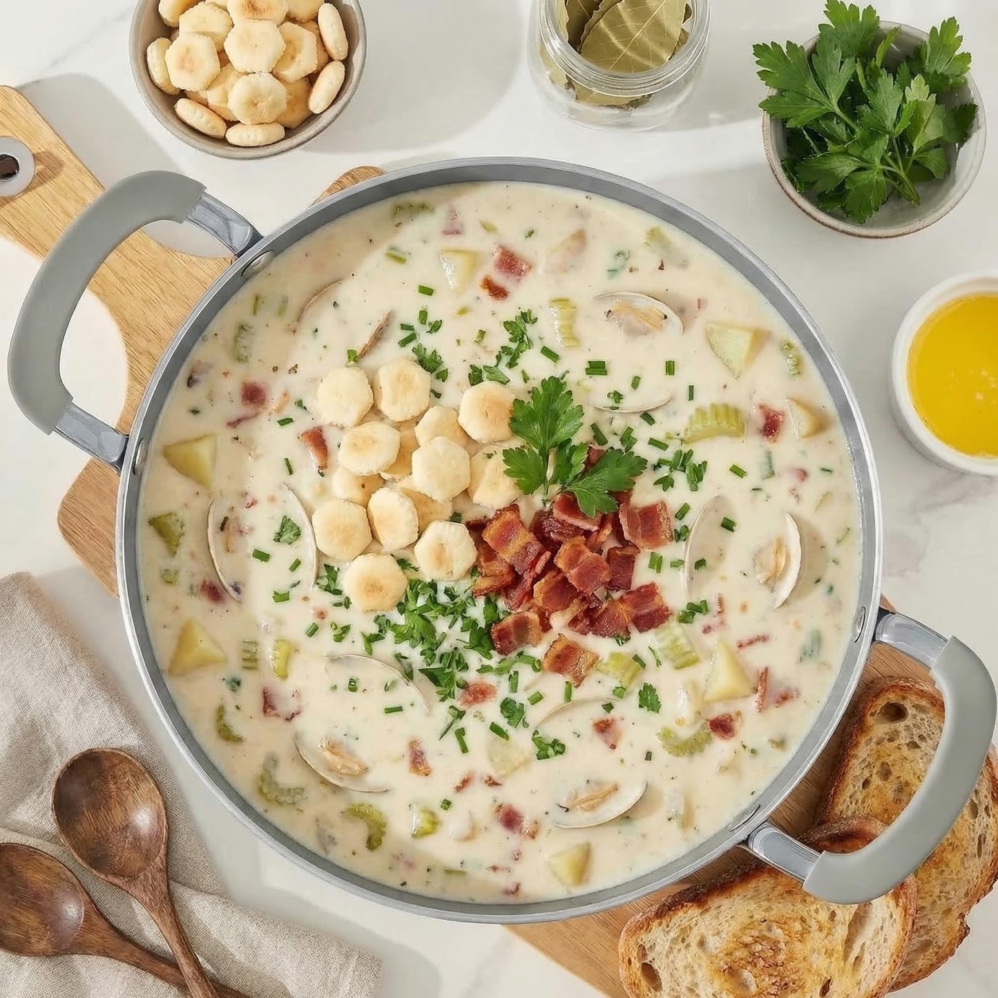 10 Quart Nonstick Stock Pot with Lid - BEZIA Ceramic Large Soup Pot, Big Pot with Silicone Handles, Easy Cleanup, Compatible with All Cooktops, Perfect for Roasts, Large Batches & Holiday Cooking