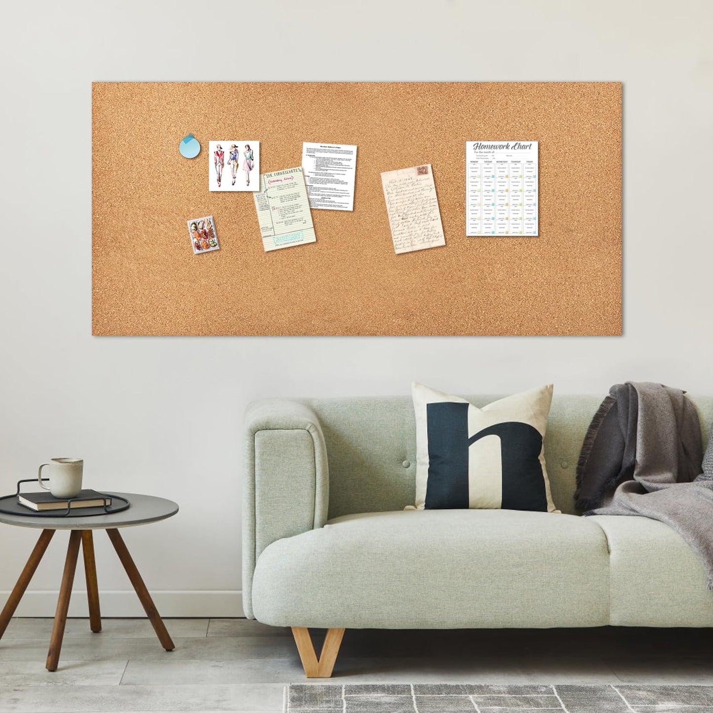 Aitakatta Cork Board Roll, 1/4" Thick Cork Boards for Walls, Approx 48"x24" Cork Board Rolls Bulletin Boards for Home School Officel(6mm,Roll,60120)