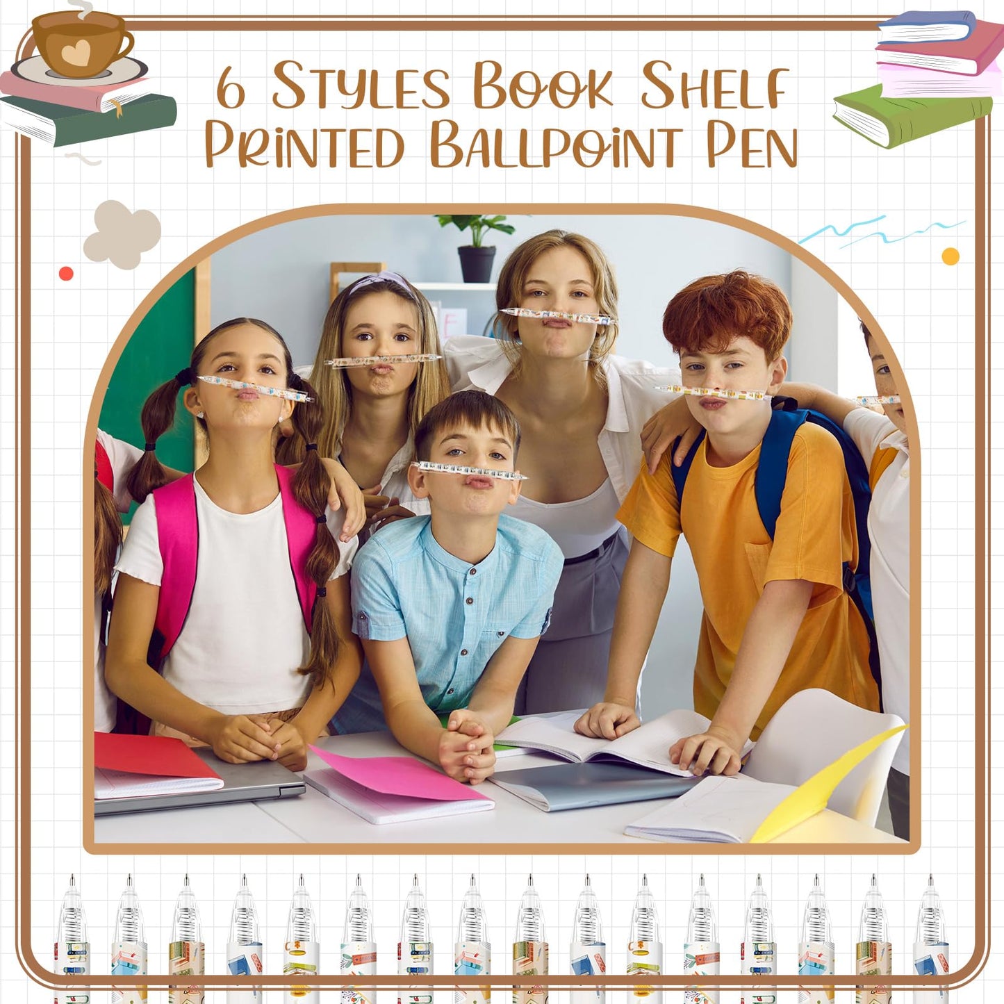 Jetec 240 Pcs Book Lover Gifts Ballpoint Pens Sets Stuff Aesthetic Retractable Pens Office Supplies Gift for Student Book Club Reading Librarian Gifts National Library Lovers Month Party Favor Grad
