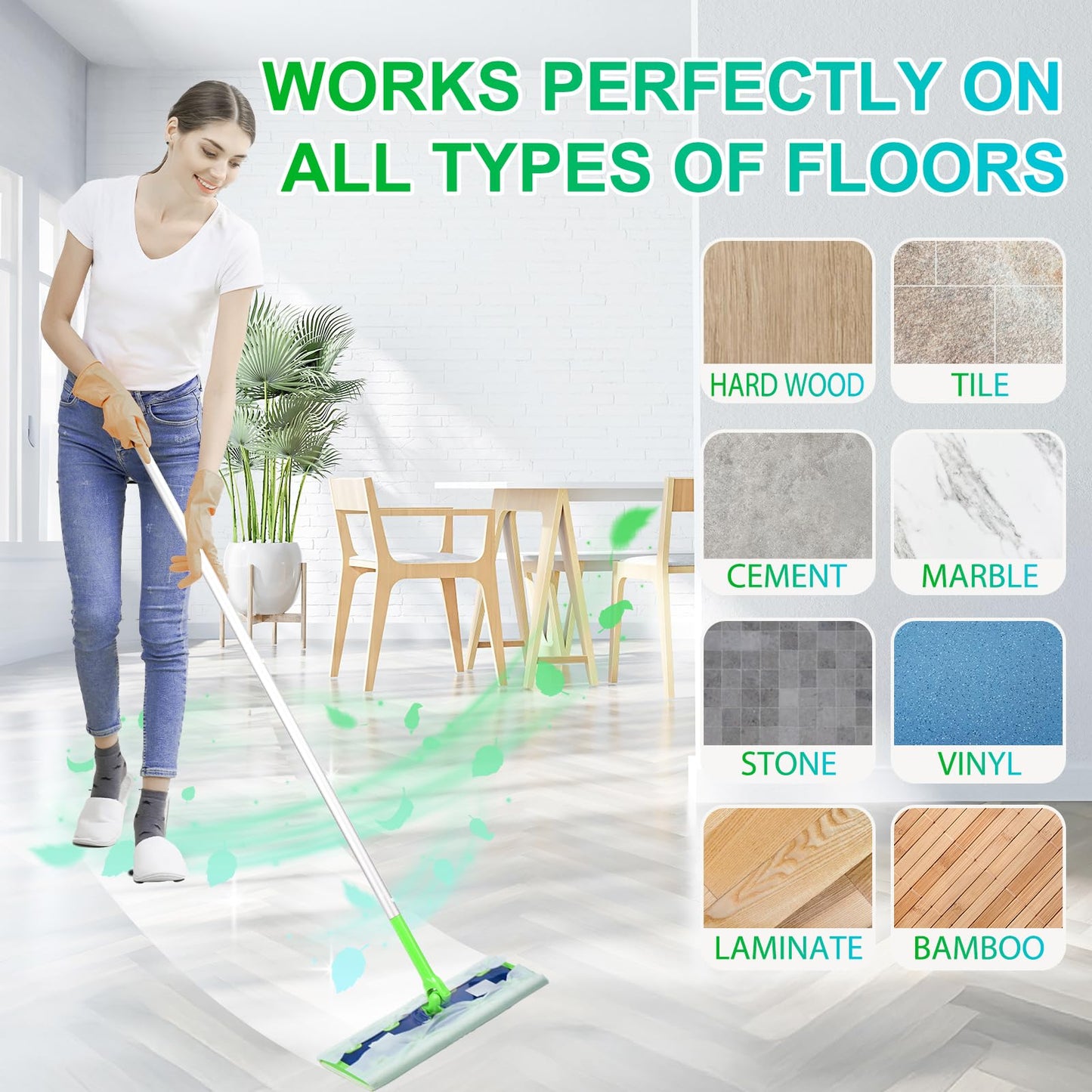 20 Count XL Wet Mopping Cloths for Swiffer Sweeper XL Mop - Disposable X-Large Wet Pad Refills - Multi-Surface Wet Wipes Mopping Pads Refill for Floor Cleaning.（Only Pads, not Including mop）
