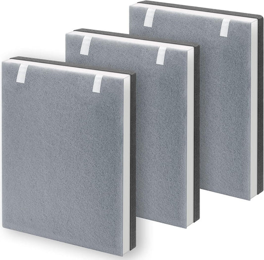 3 Pack Vital 100 Replacement Filter Compatible with LEVOIT Vital 100 Air Purifier, High-Efficiency Activated Carbon Filter Set, Part Number 100-RF