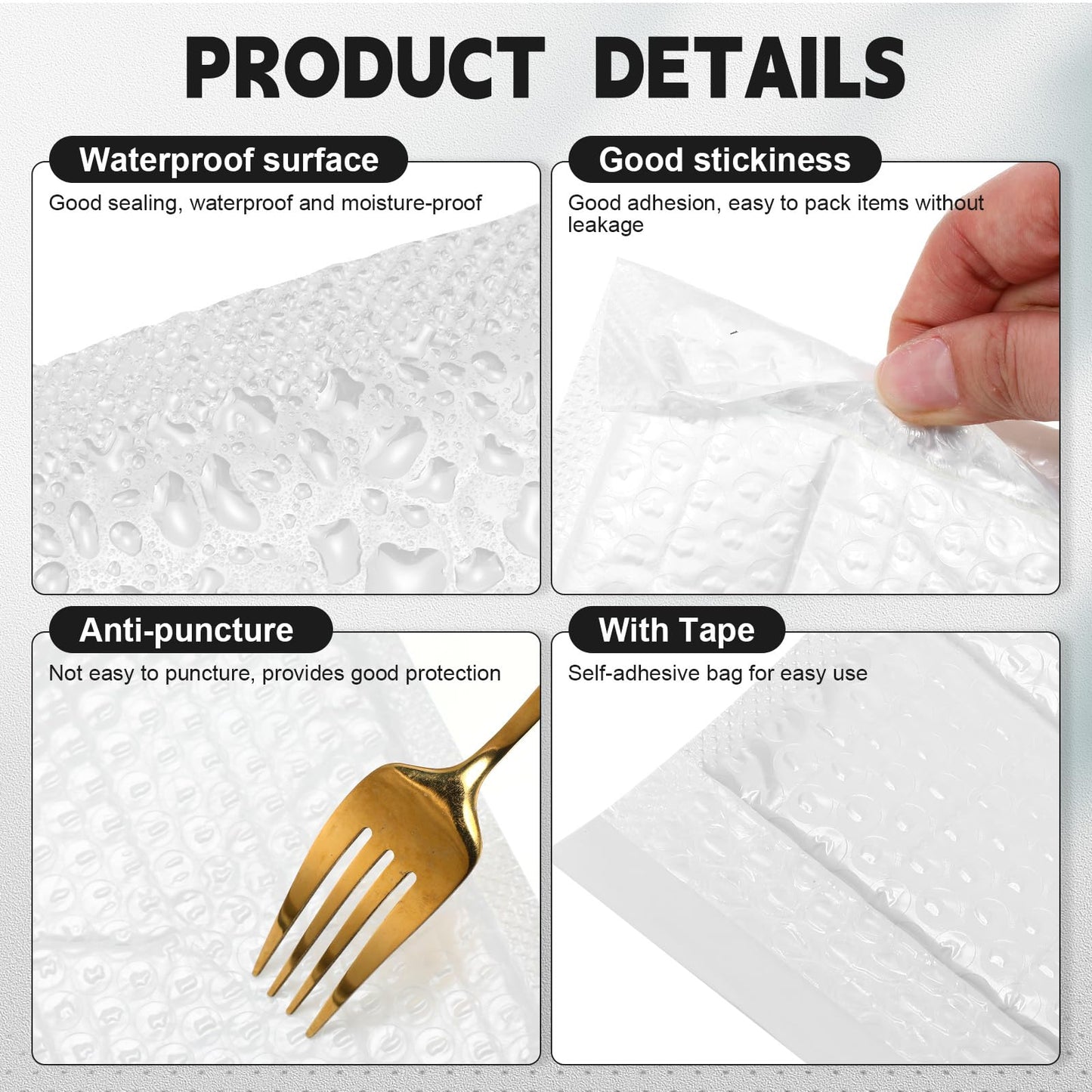 Tatuo 301 Pcs Trading Card Shipping Protector Set Include 200 Corrugated Cardboard Sheets Inserts 100 Poly Bubble Mailers Padded Envelopes and Masking Tape(White)