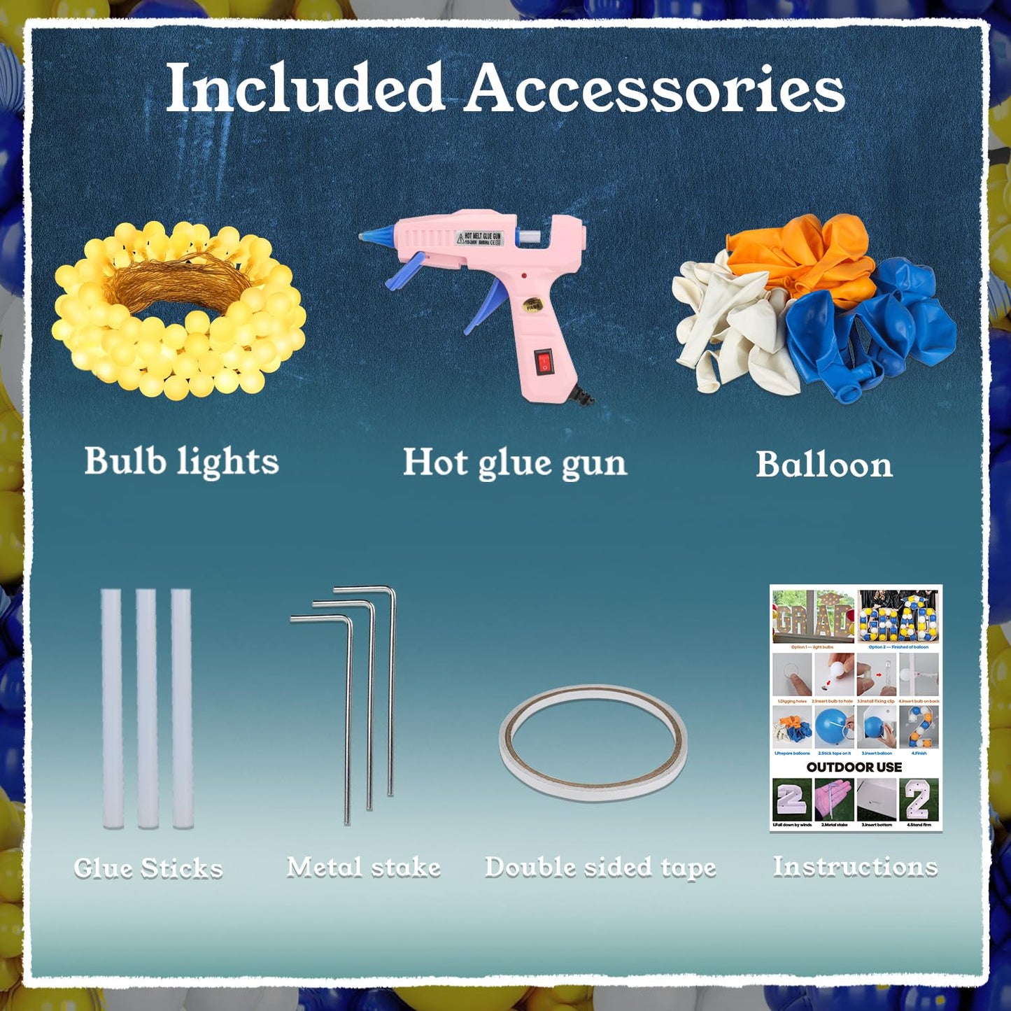 2026 Graduation Party Decorations - 2.3FT Pre-Cut 2026 Marquee Numbers Sign with Light - Mosaic Foam Board Includes Glue Gun Balloons for Kindergarten Preschool College Prom