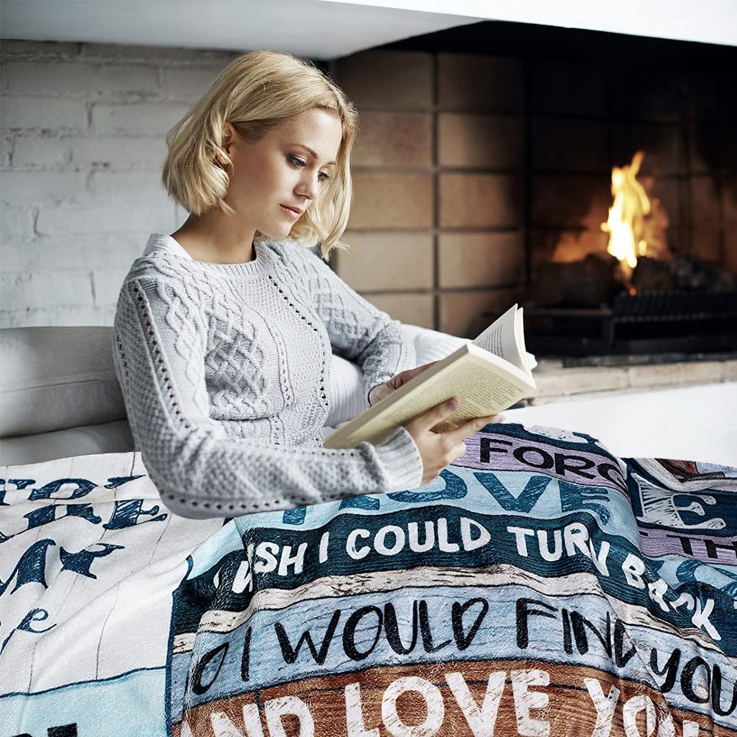 Anniversary Romantic Gift for Women, to My Wife Blanket from Husband, Wife Birthday Gift Ideas, Anniversary Wedding Gift for Her, Soft Flannel Throw Blanket for Couch Sofa Bed