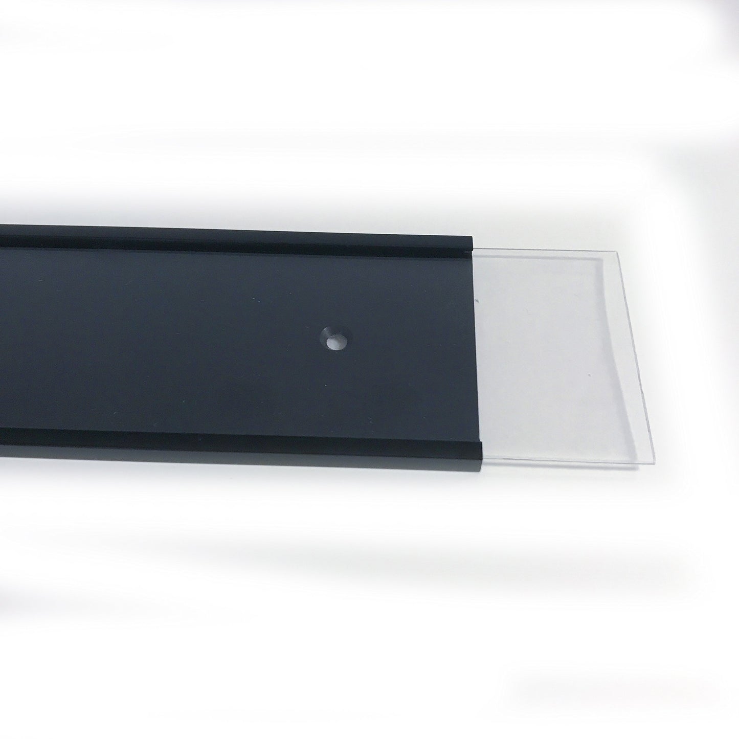 8 x 2 Wall or Door Nameplate Holder with Clear Plastic Insert - Pack of 10 (Black)