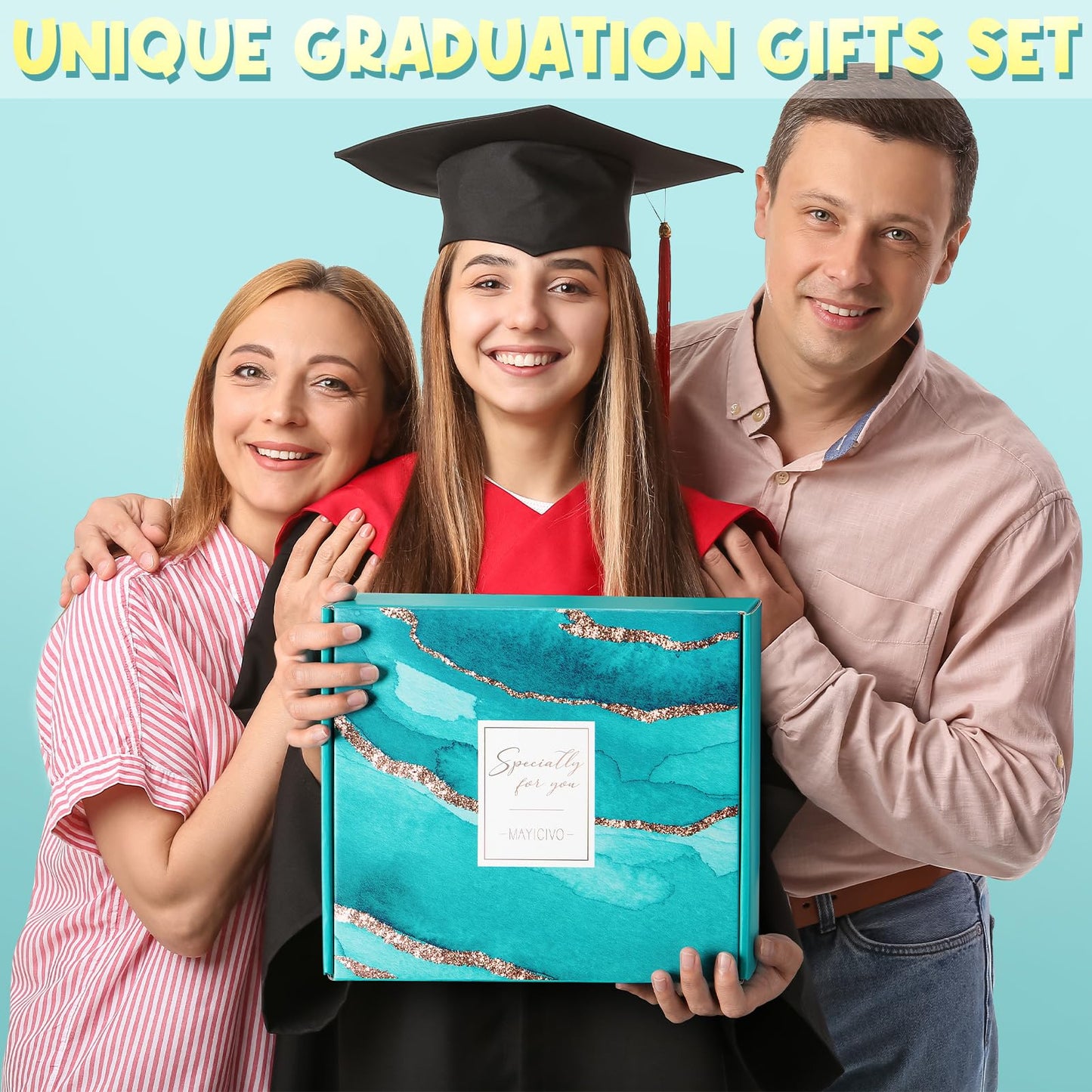 2026 Graduation Gifts for Women Her, Best College Graduation Gift Basket, Cool Master Degree Grad Gift Box, Congratulations Gifts Set for Graduates Women Daughter Friends Nurse with Canvas Tote Bag