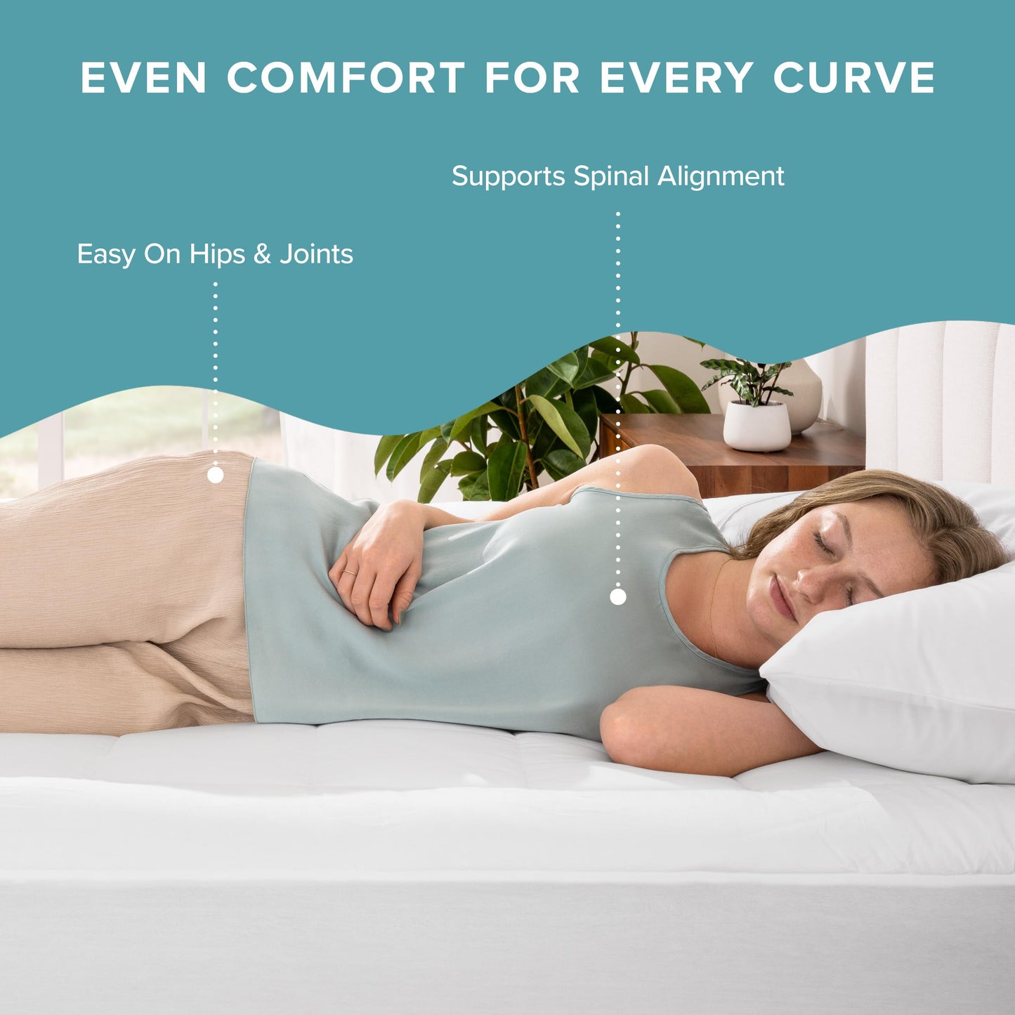 Bare Home Twin XL Mattress Topper Cotton Top - Twin Extra Long - Soft Plush Topper for Mattress - College Dorm Room Essentials - Cooling Breathable Air Flow - 8" to 21" Deep Pocket (Twin XL, White)