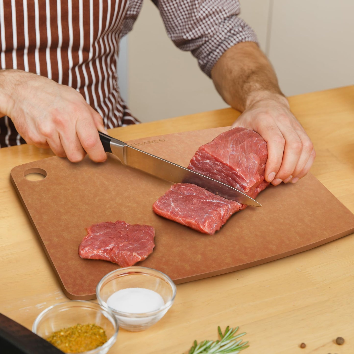 Dishwasher Safe Cutting Board - Extra Large Non Plastic Wood Composite Cutting Board for Kitchen, Thin Lightweight Wood Fiber Chopping Board, Heat Resistant up to 350°F, Knife Friendly, 18 x 12 Inch