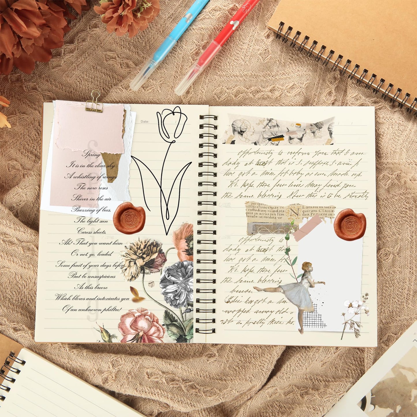 MIVIDE 24 Pack A5 Bulk Spiral Notebooks with Kraft Cover, 8.3 x 5.8 Inch 60 Pages Hardcover Spiral Lined Notebook Journal, Lined Travel Bulk Writing Paper Notebook for School Business Office Supplies
