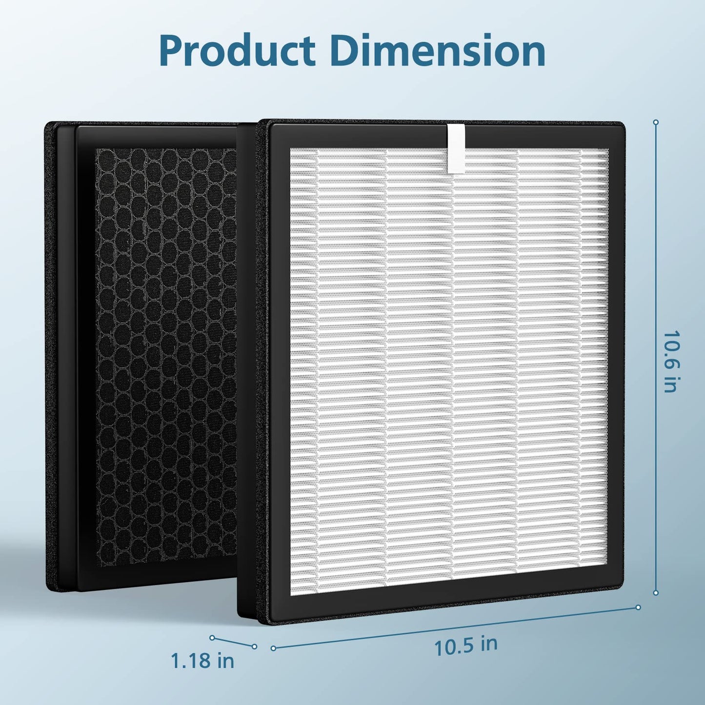 G3 Replacement Filter, Compatible with AMEIFU G3 (Sferf-30) Air Purifier, VEWIOR A3 Air Purifier and Tailulu HQZZ-260, 3-in-1 HEPA Air Cleaner Filter, 2 Pack