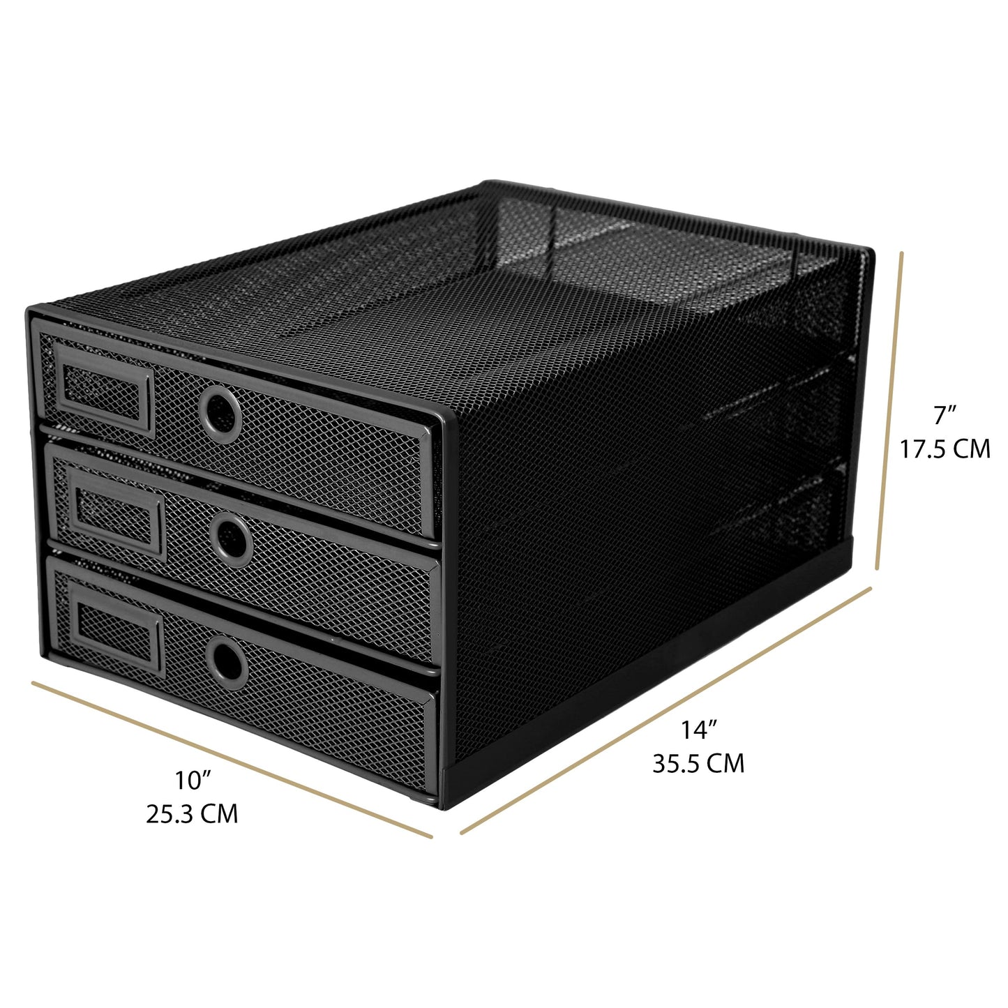 EXERZ Paper Sorter 3 Tier Drawers A4 / Multifunctional Desk Organiser/Letter Tray - Documents, Magazines, Notebooks and Letters