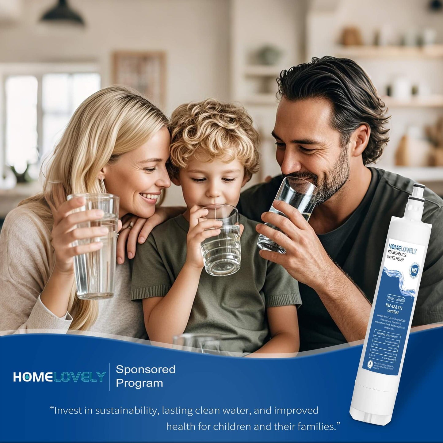 HOMELOVELY 847200 Water Filter Replacement for Fisher & Paykel 847200, 847200-WF, RF201AHUSX1, Compatible with Fisher & Paykel Model Number E522, E422, E402 (2 Pack)
