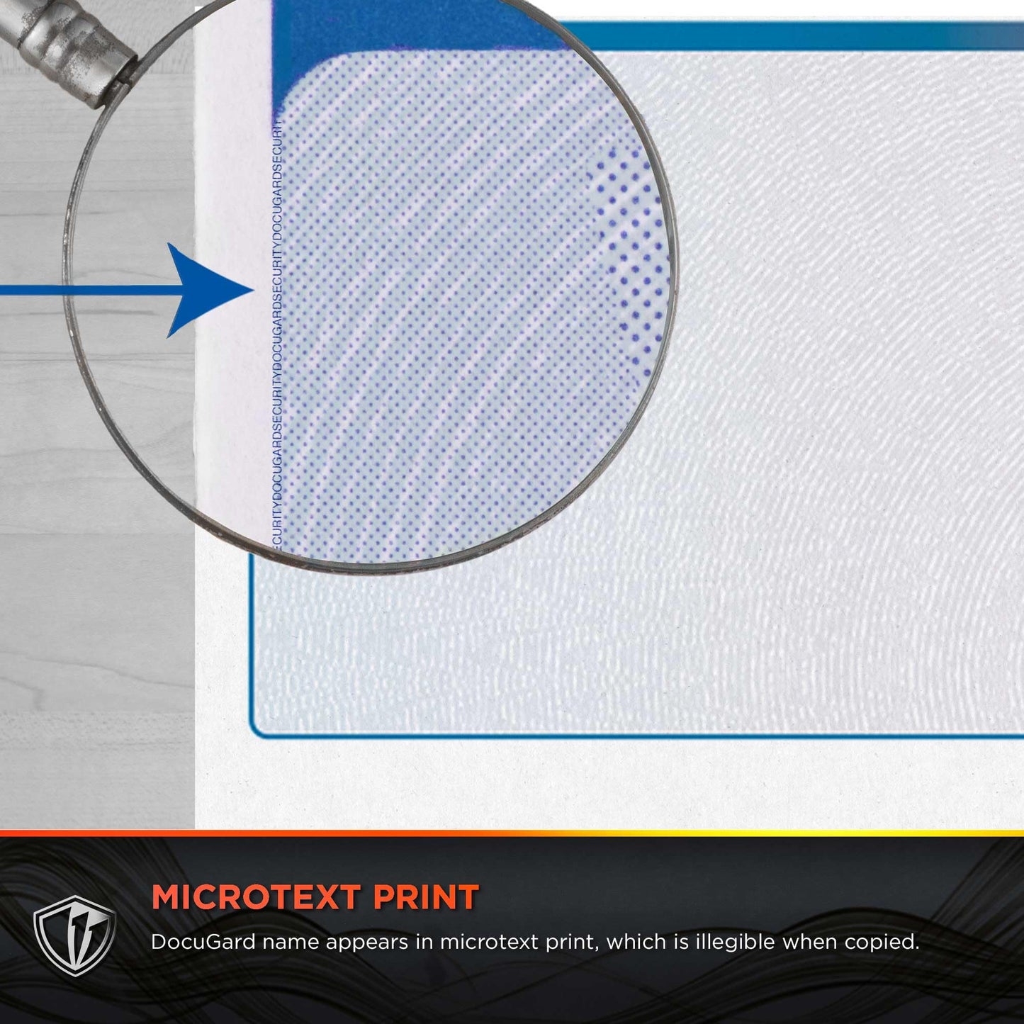 DocuGard Blue/Green Sunburst Premier Prismatic Top High Security Check Paper - QuickBooks & Laser/Inkjet Printer Compatible - 13 Security Features - 500 Blank Business Checks (04565)