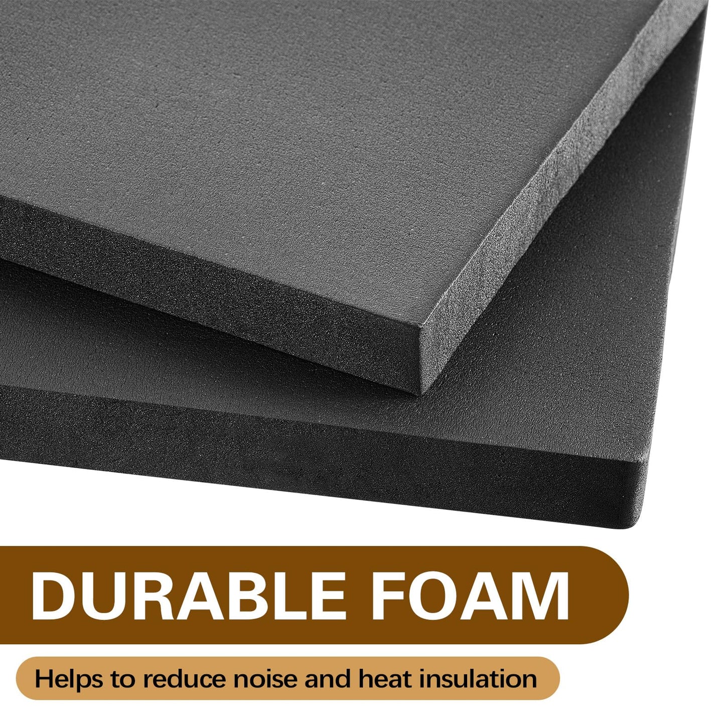 Pangda 4 Pcs Window Air Conditioner Side Insulated Foam Panel, Ac Side Surround Panels Kit with Top Seal Strip, Air Conditioner Accessories Seal for Summer Winter Indoor, 17 x 9 x 7/8 Inch (Black)