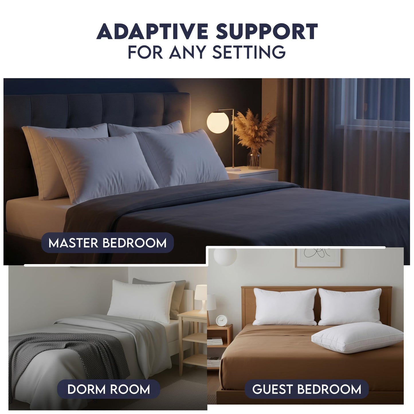 Utopia Bedding Bed Pillows for Sleeping Queen Size (White), Set of 4, Soft & Fluffy Pillow with Down Alternative Filling, Cooling, Hotel Quality, Gusseted Pillow for Back, Stomach or Side Sleepers