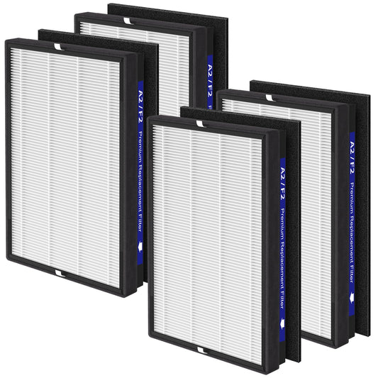 4 Pack A2 F2 True HEPA Replacement Filter Compatible with 3M Filtrete Room Purifier Models FAP-C02-A2, FAP-C03-A2, FAP-T03-A2, FAP-C02WA-G2, FAP-C03BA-G2, FAP-T03BA-G2, FAP-SC02N, Part # 1150101