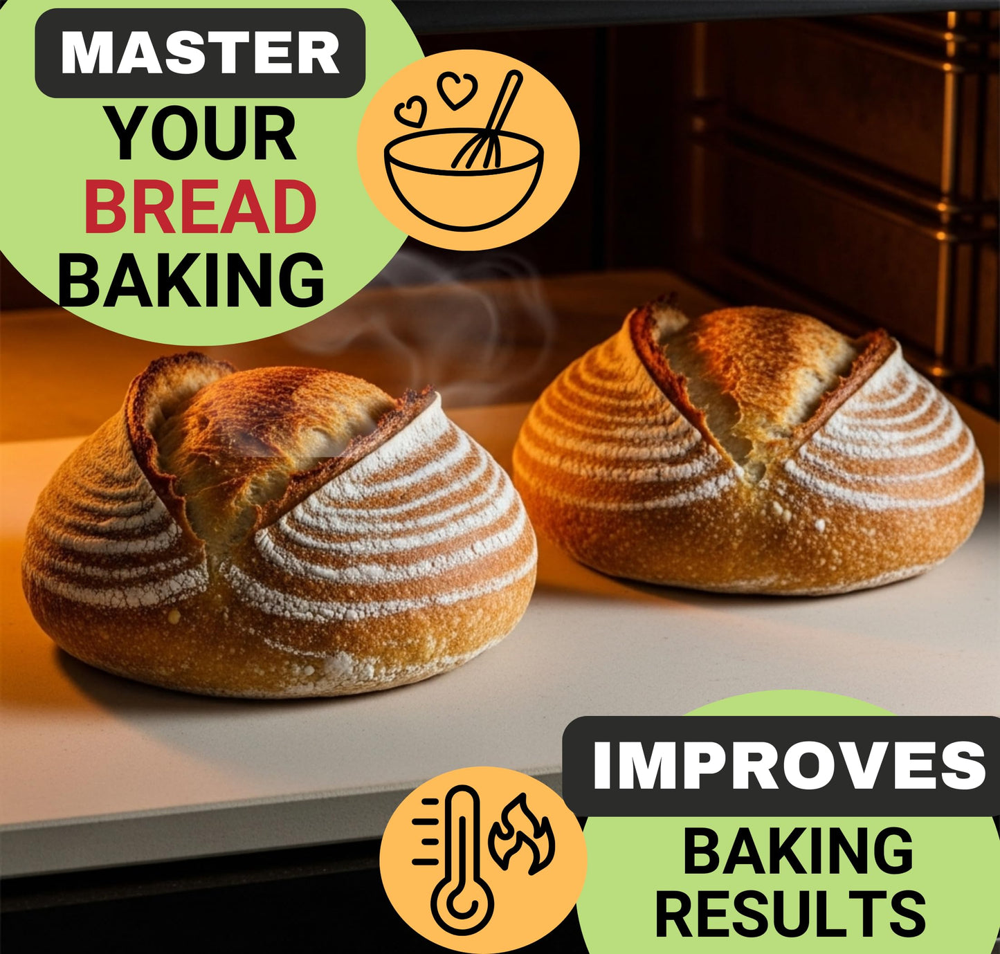 Baking Stone for Oven 20 inch, with Silicone Mat and Dough Tool - Large Baking Stone for Bread and Pizza - Oven Stone - Rectangular Cordierite Bread Stone 20" x 13.5" x 0.6"