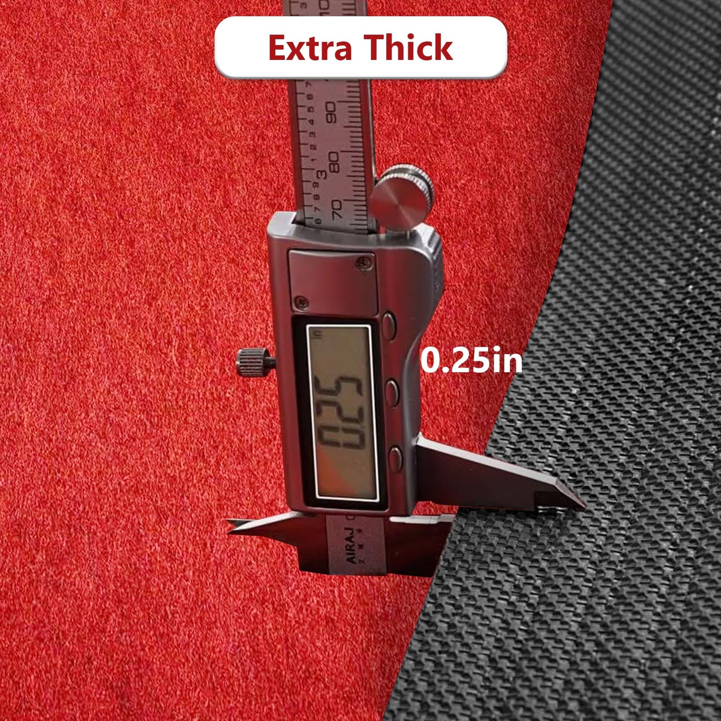 Red Carpet Runner Rug for Party and Event, Non-Slip TPR Rubber Backed Aisle Runway red Rug for Step, Proposal & Wedding Christmas Thanksgiving Decorations, Runway Rug for Prom(3 x 10ft, 450 GSM)