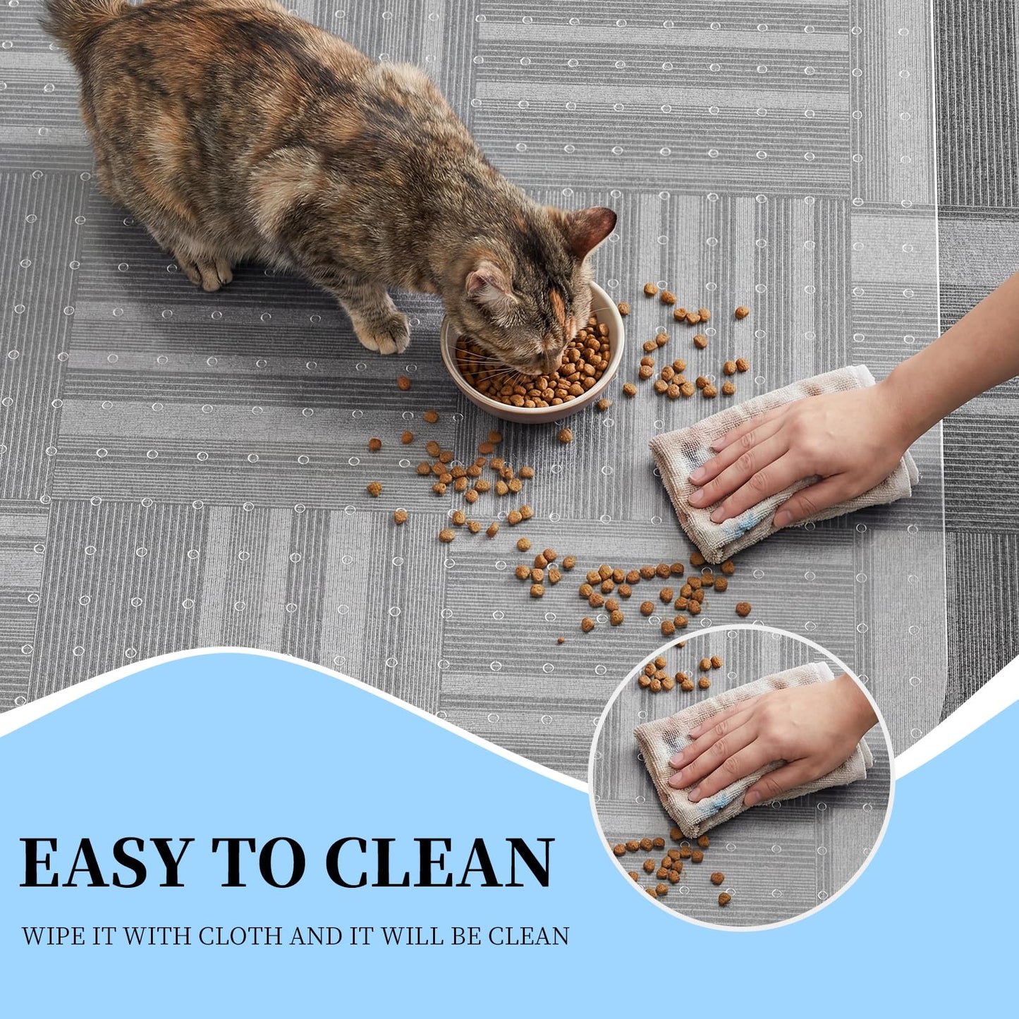 Tonaus Office Chair Mat for Carpet - 48"×36" Foldable Carpet Chair Mat - Transparent 2.2mm Thick Floor Protection with Non-Slip Studded for Low Pile Carpets Shiped Flat