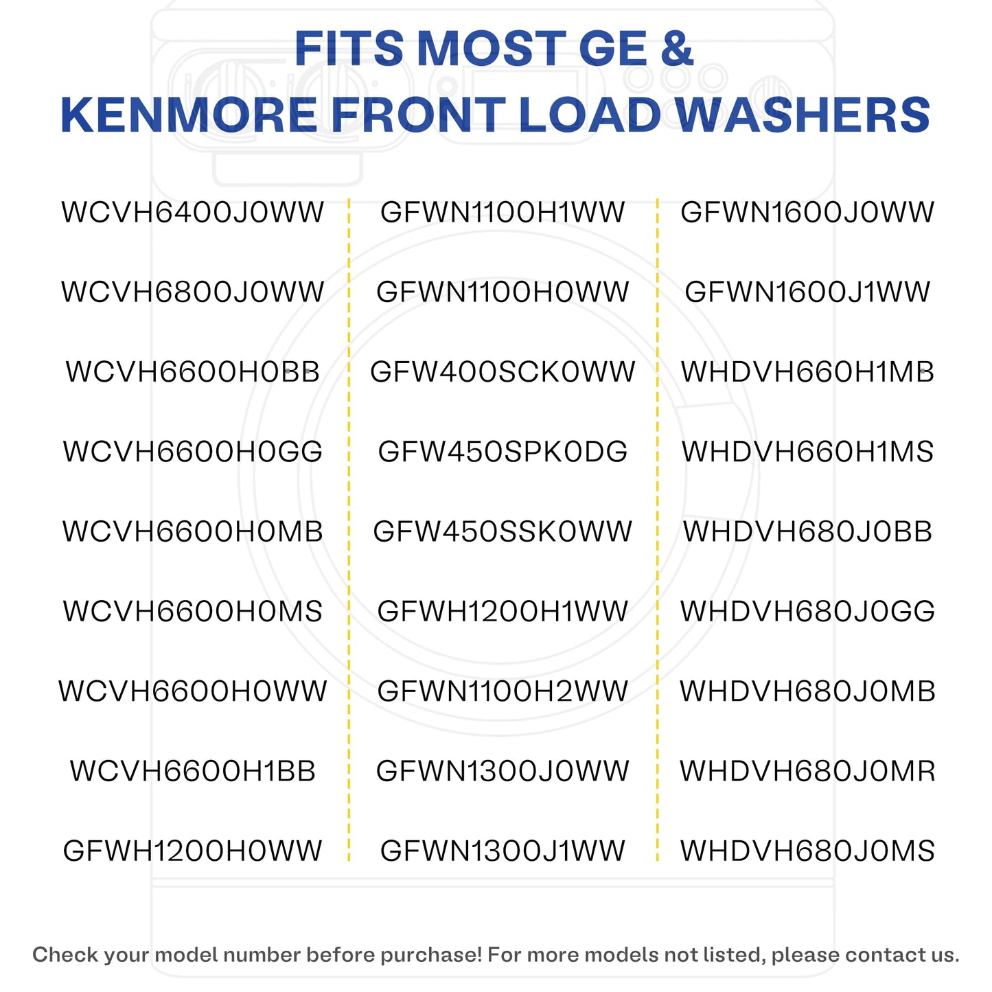 WH01X20826 WH01X10343 GFW450SSM1WW GFW430SSM1WW GFW450SSK0WW Washer Shock Absorber for G-E GFW450SPM1DG GFWN1600J1WW Front Load Washer Replace WH01X10260 WH01X10425 AP426585-4 Pack by TOMOON