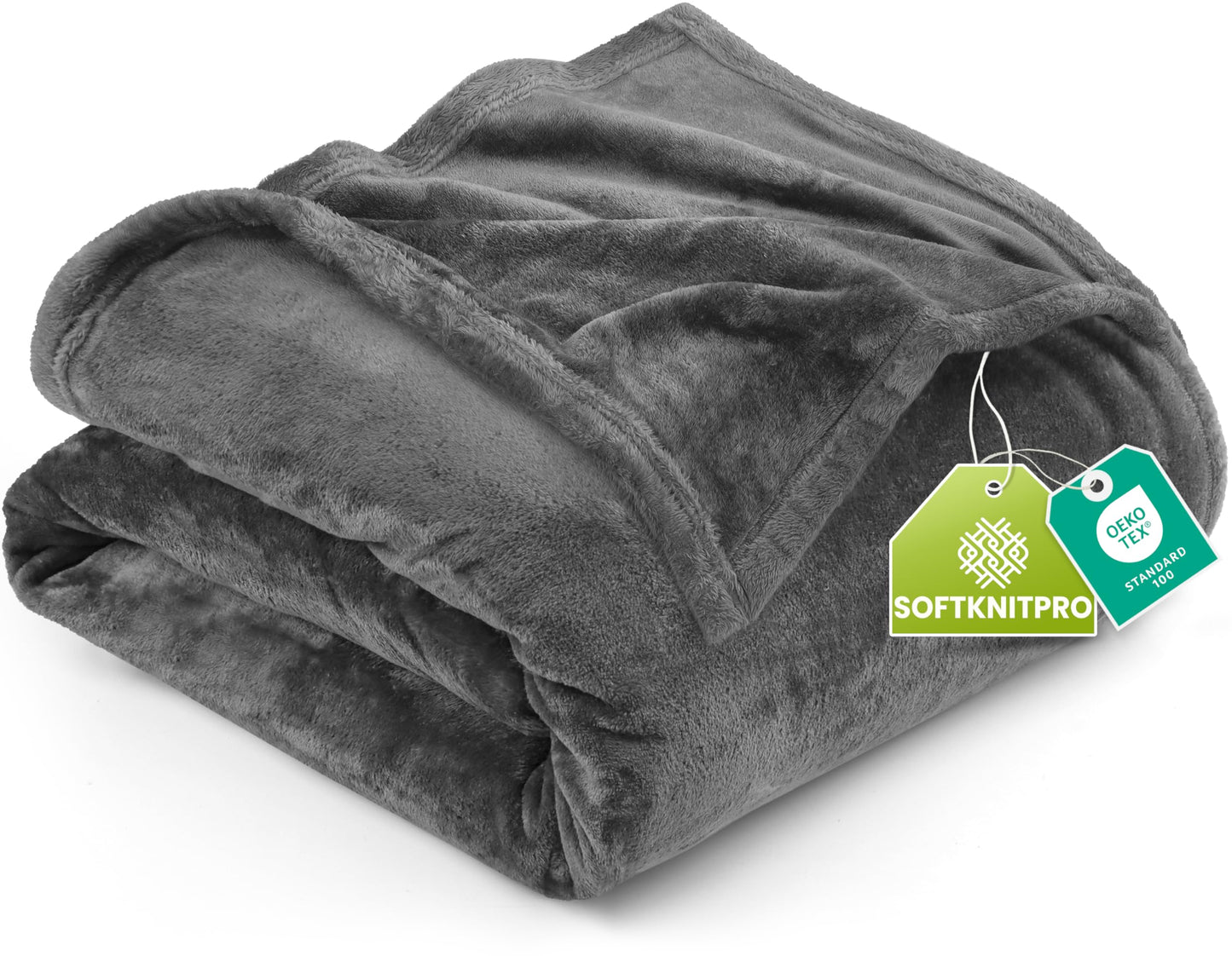 Utopia Bedding Fleece Blanket King Size Grey (90x102 Inches) Ultra Soft Warm Lightweight Microfiber Breathable Anti-Static Cozy Bed Blanket, All-Season Home Decor Gift for Men & Women
