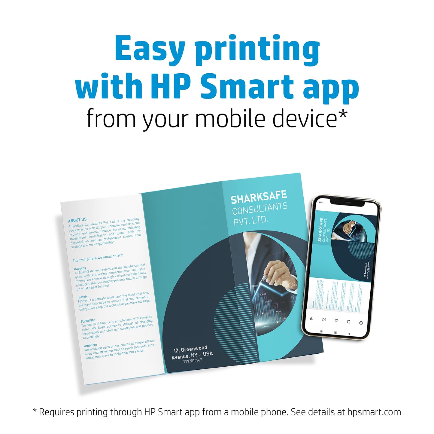 HP Enhanced Tri-fold Business Paper, Glossy, 8.5x11 in, 40 lb, 150 sheets, works with laser printers (Q6612A)