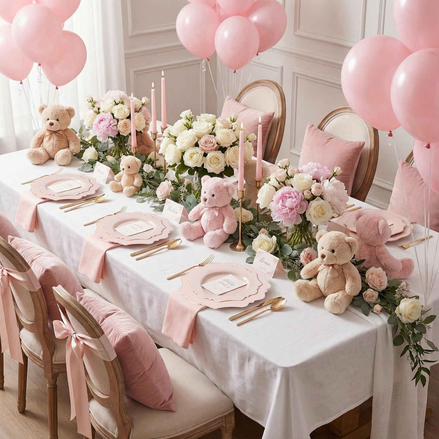COLOSUS 100 pcs Pink Plastic Plates Set, Nice Disposable Plates,Pink Disposable plates Set for 50 Guest include 50 Dinner Plate 10.5 &50Dessert plates 8.25 for Party,Wedding, Birthday,Mother's Day