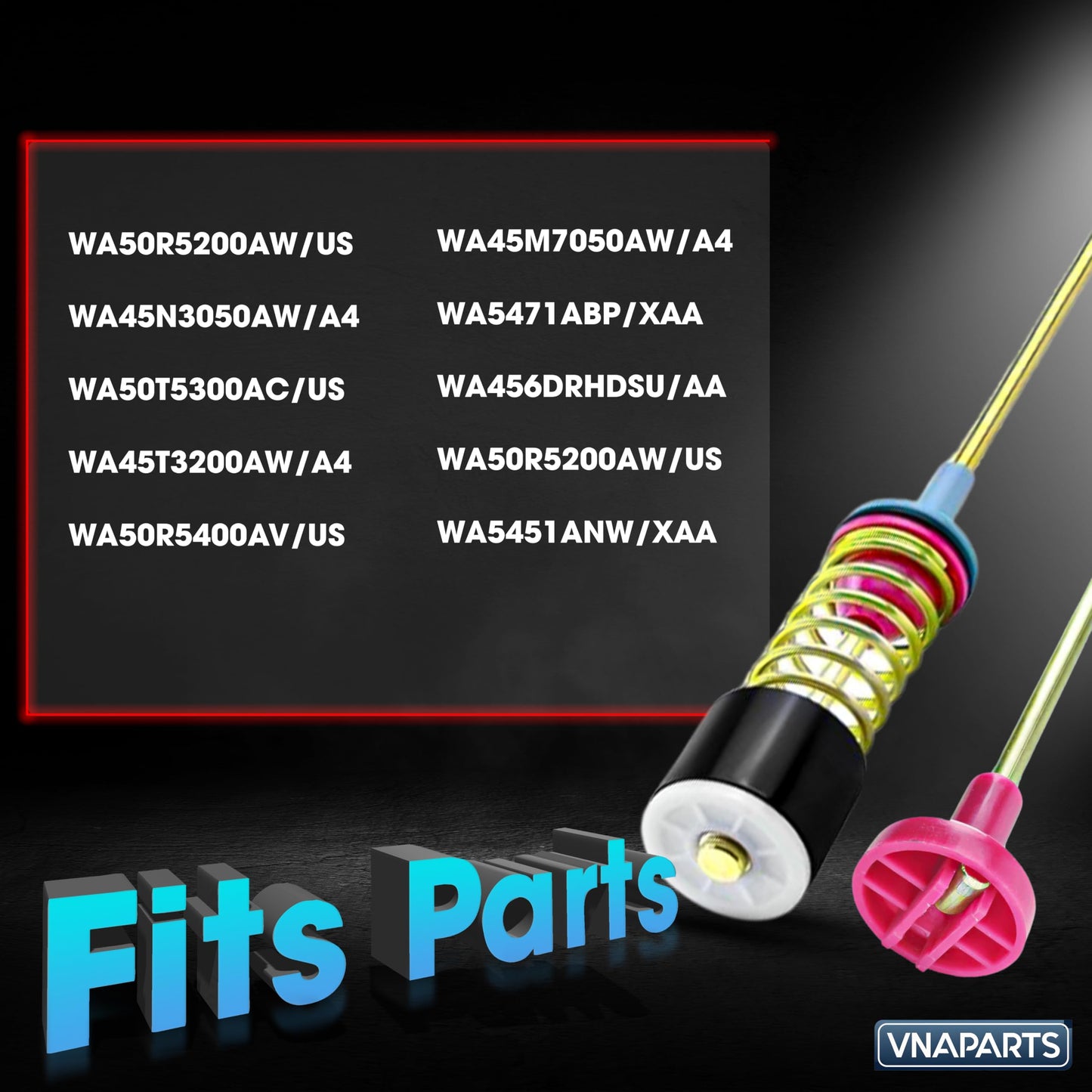 VNAPARTS WA50R5200AW/US, WA45N3050AW/A4, WA50T5300AC/US, Washer Suspension Rods for Samsung WA45T3200AW/A4, WA50R5400AV/US, WA5451ANW/XAA, WA45M7050AW/A4, WA5471ABP/XAA, WA456DRHDSU/AA, WA50R5200AW US