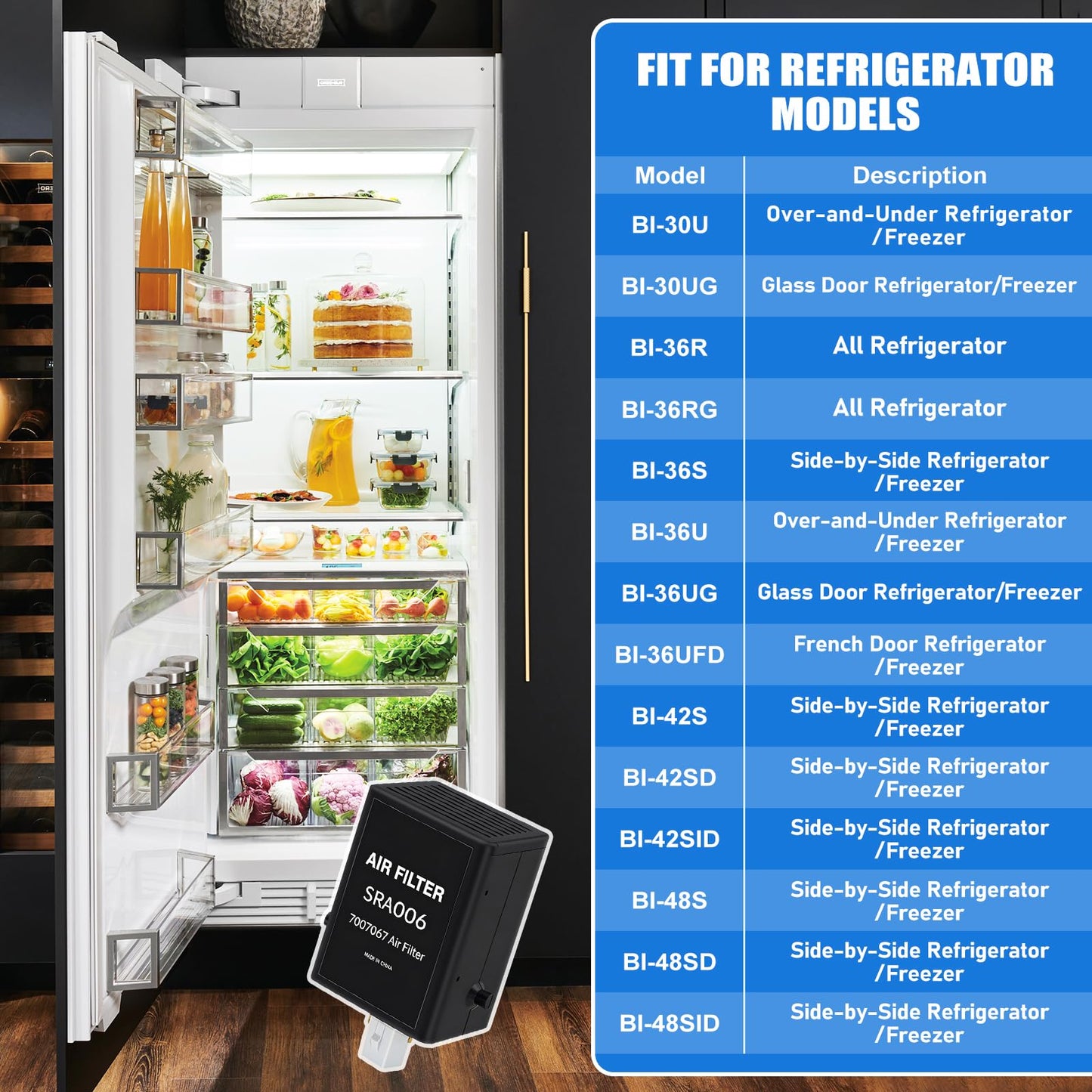 FBULWSEC 2 Pack Refrigerator Air Purification Cartridge Replacement for Sub-Zero Refrigerators