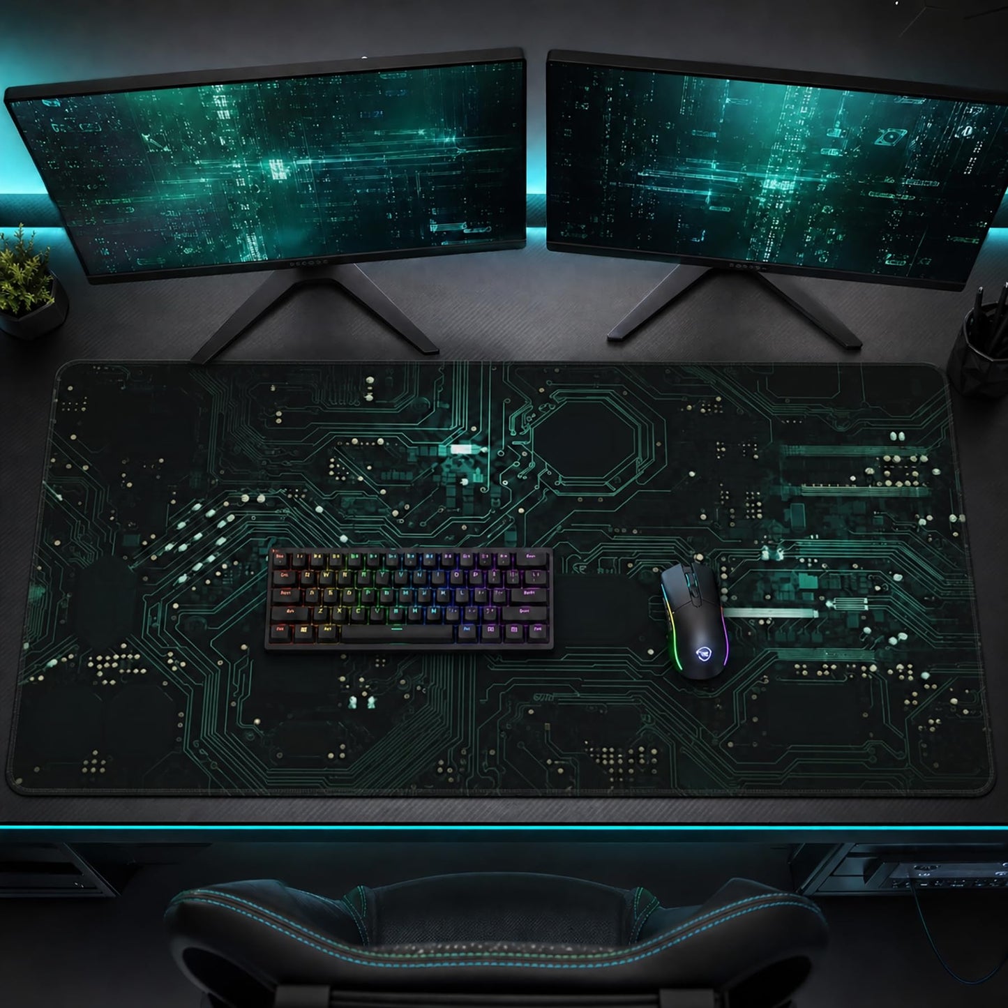 AQQA 3XL Huge Mouse Pads Oversized (48"x24") - Extra Large Gaming XXXXL Mouse Pad for Full Desk - Mousepad with Stitched Edges Non-Slip Rubber Base,Desk Mat for Laptop,Computer & PC, Animated Style