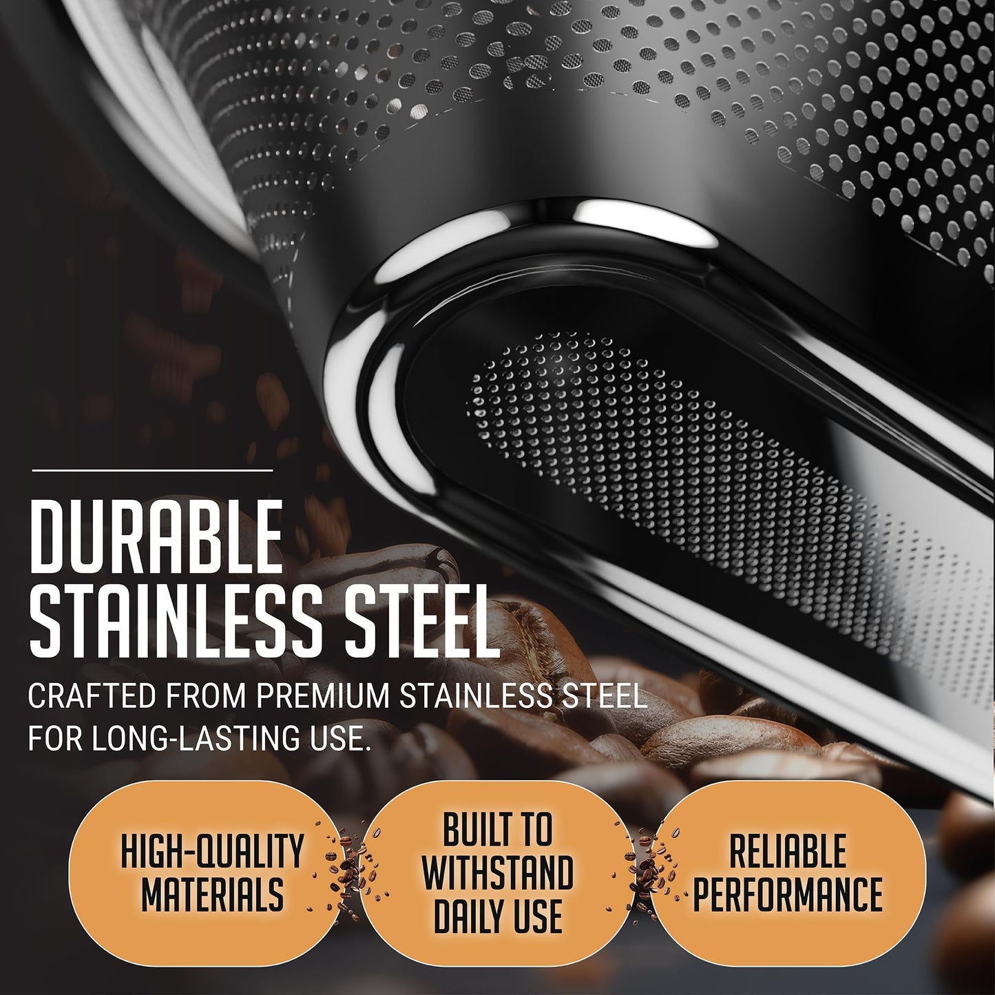 HEXNUB Reusable #4 Coffee Filter for Technivorm Moccamaster KBGV, KBT Coffee Machines, Durable Stainless Steel Mesh Metal Filter