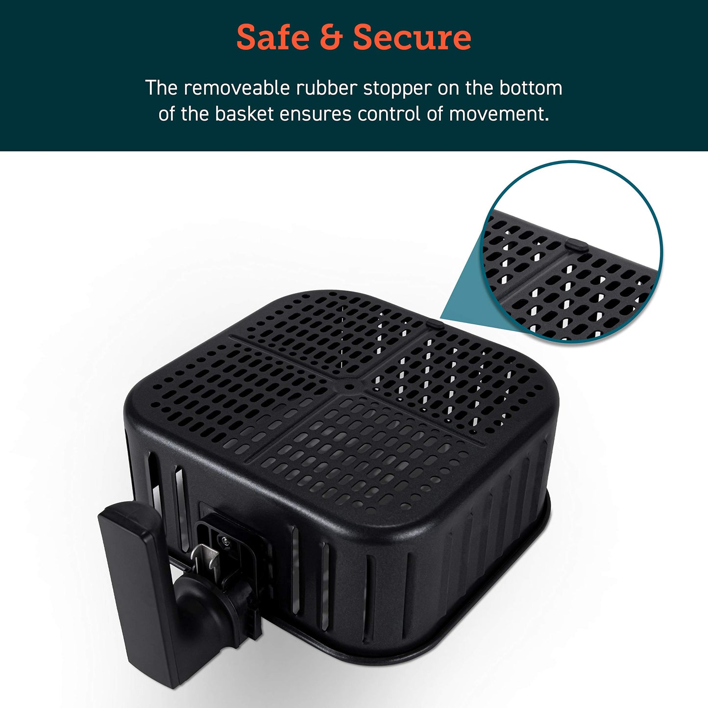 Cosori Air Fryer Accessories, Replacement 5.8QT Original Basket For Cosori CP358-AF, CS358-AF Air Fryers, Non-Stick, Dishwasher-Safe, CAF-P582B