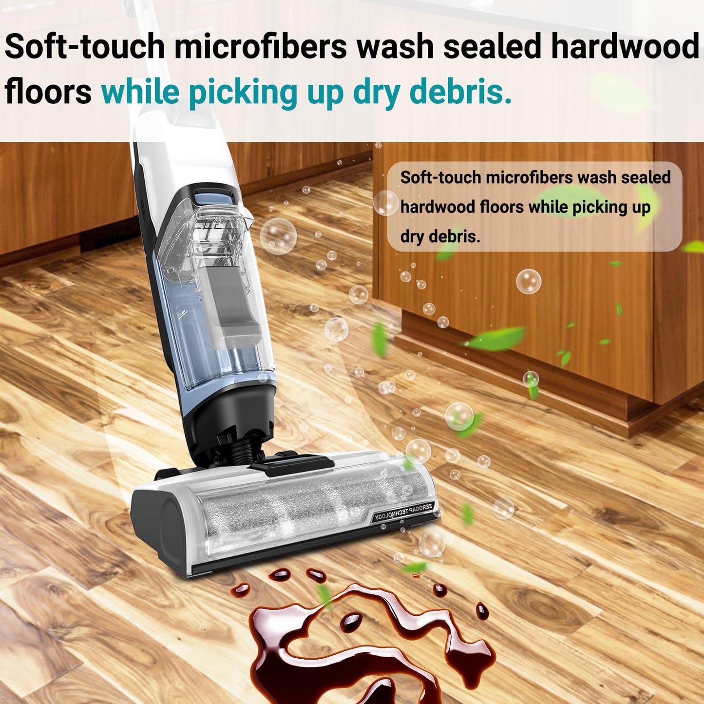 RONGJU 4111A Replacement Brushes and Filters for Bissell CrossWave Edge, Multi-Surface Hard Floor Cleaner Wet Dry Vacuum with Zero-Gap Edge Technology, 3 Pack Brushes and 3 Pack Filters