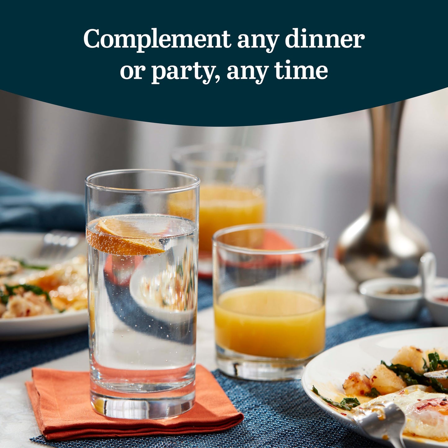 Libbey Province Tumbler and Rocks Glass Set, Elegant Drinkware Glasses Set of 16, Tall Drinking Glasses for Everyday Use or Any Special Occasion