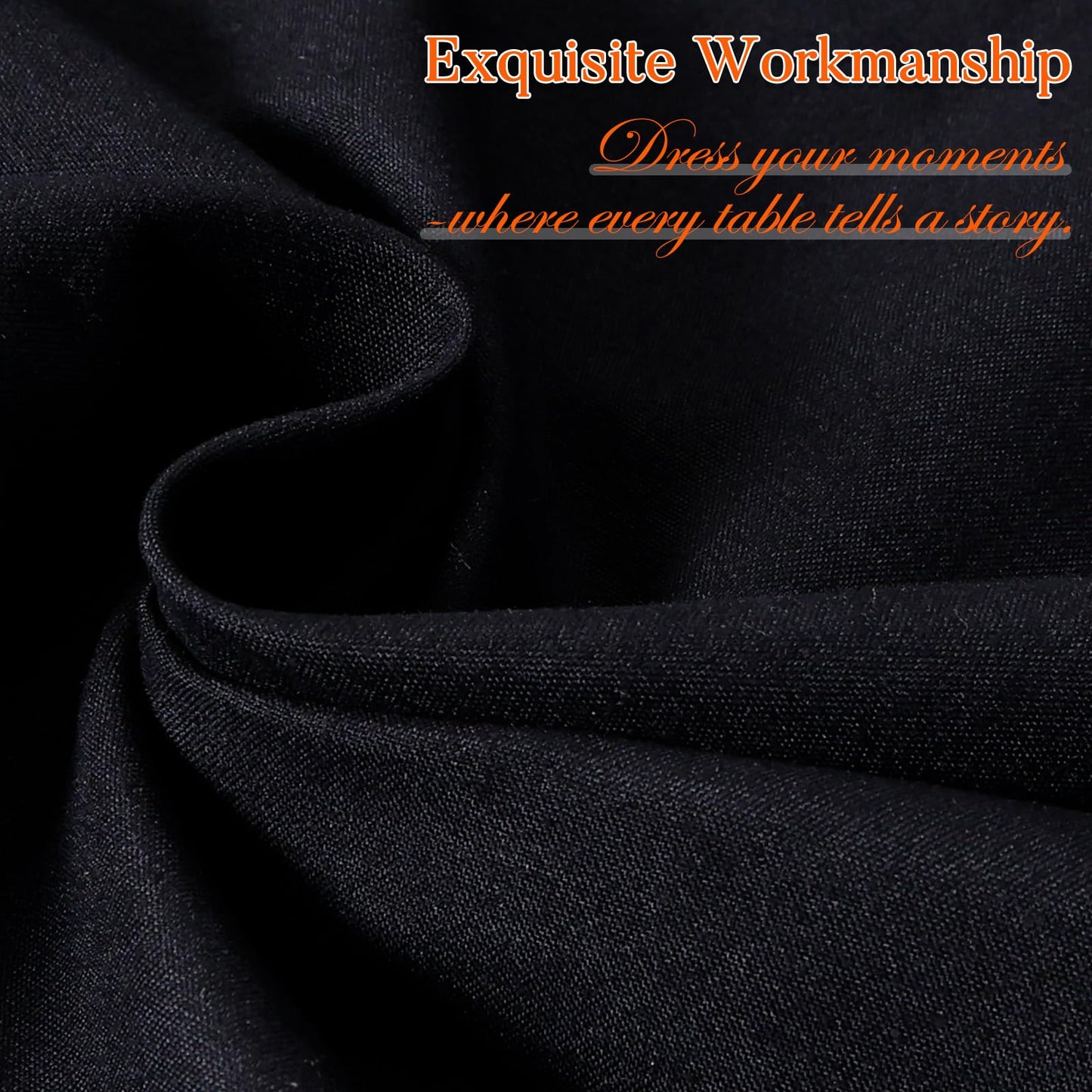10 Pack Black Tablecloths 60x102 Inch Black Table Cloth for 6 Foot Rectangle Tables, Wrinkle Resistant Rectangular Tablecloth Washable Polyester Fabric Table Covers for Party Banquet Wedding Buffet