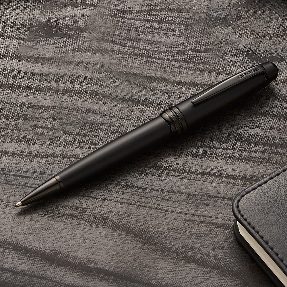 Cross Bailey Matte Black Lacquer Ballpoint Pen - Refillable Pen for Long-Lasting Use - Smooth Writing - Comfortable Grip - Stylish Distinctive Look - Black Ink - Corporate Gifts