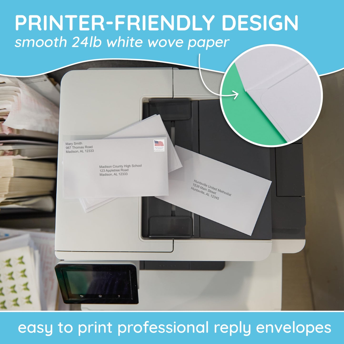 Blue Summit Supplies 500#6 3/4 Remittance Envelopes with Gummed Seal for Donations, Checks or Cash, 6 1/2” x 3 5/8”, Blank White Remit Envelopes, Perfect for Church or Nonprofit Use, 500 Count