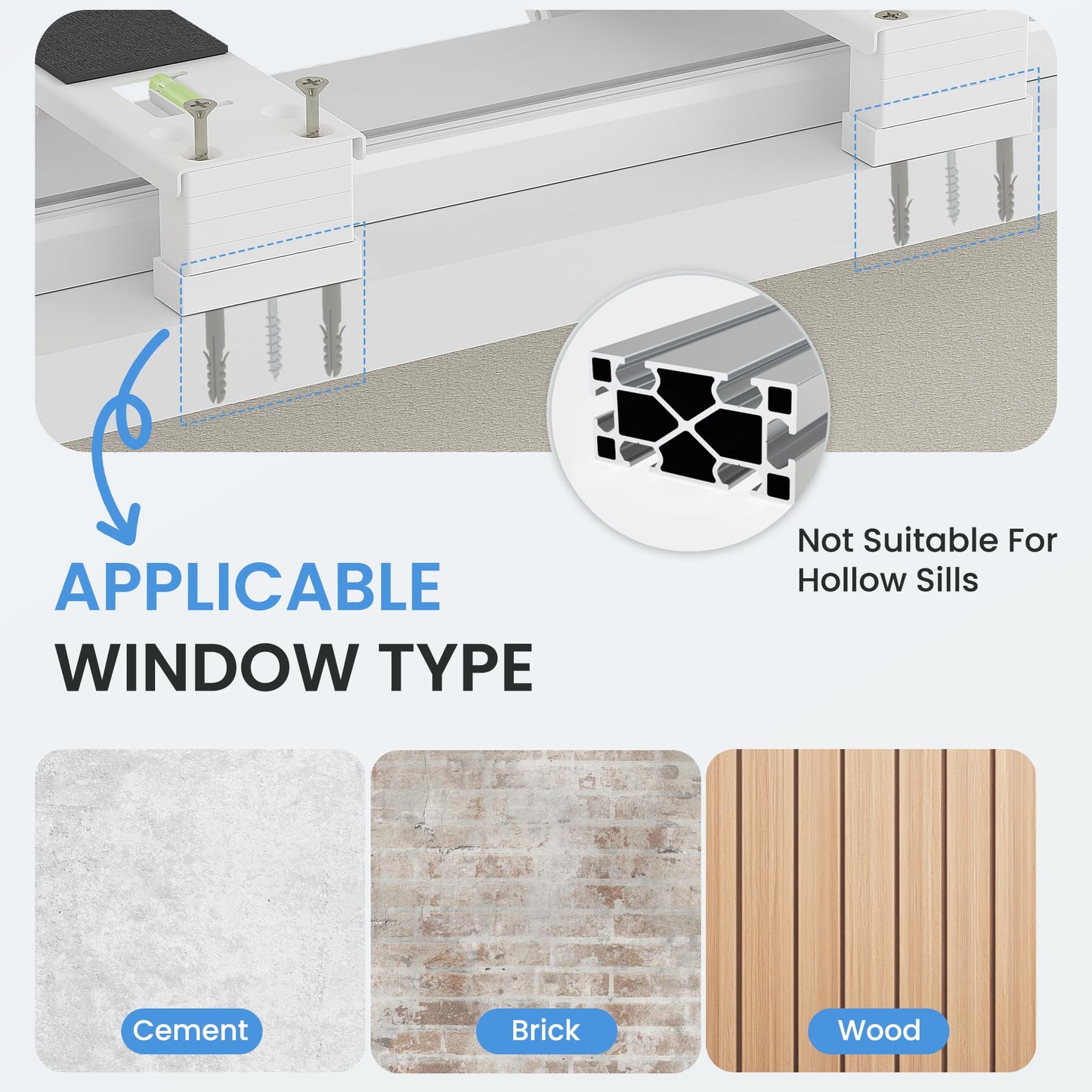 Window Air Conditioner Support Bracket Heavy Duty Window AC Mount (Up to 220 lbs)