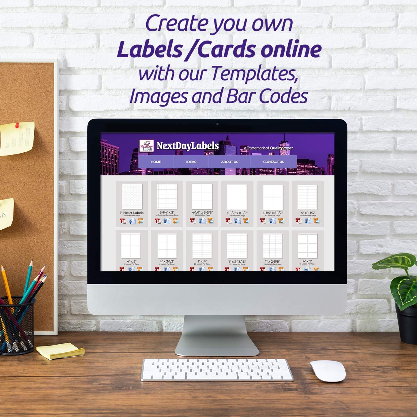 NextDayLabels - 8-1/2 x 11 Laser and Inkjet Printer Postcards 4 up Per Page, (4-1/4" x 5-1/2" Each Card After Perf) 250 Sheets / 1000 Cards - White