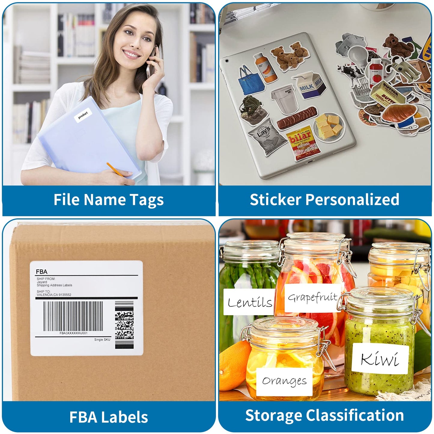 BESTIKER 2” x 4” Shipping Labels 5000 Address Labels Printable, White Sticker Label Sheets for Laser Inkjet Printers (10 Labels/Sheet, 500 Sheets)