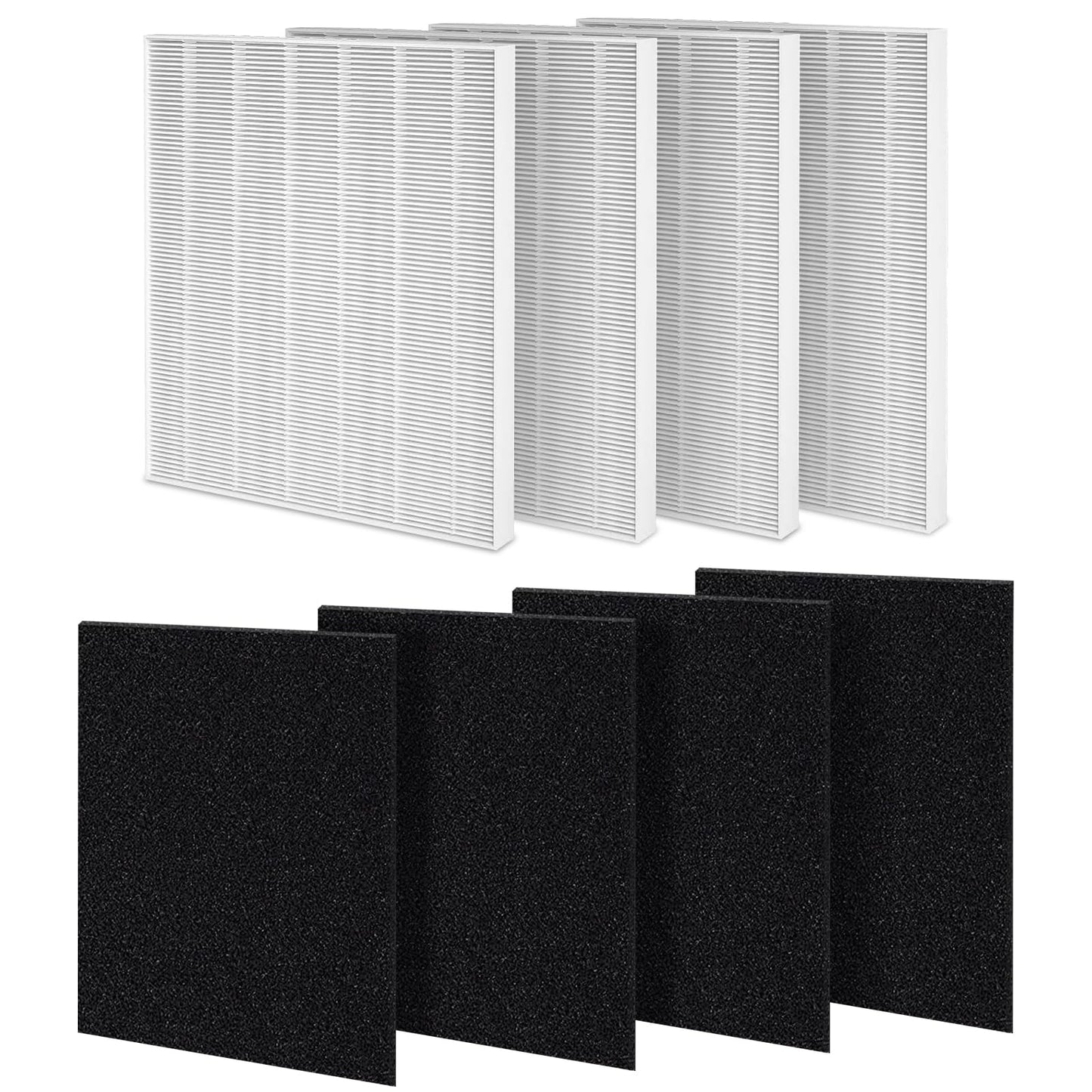 NXBHG AP-1512HH Replacement Filter Compatible with Coway Airmega AP-1512HH and Airmega 200M air Puri-Fier, AP-1512HH-FP, AP-1518R, AP-1519P, 4 Filter, 4 Carbon Filters, Compared to Part #3304899