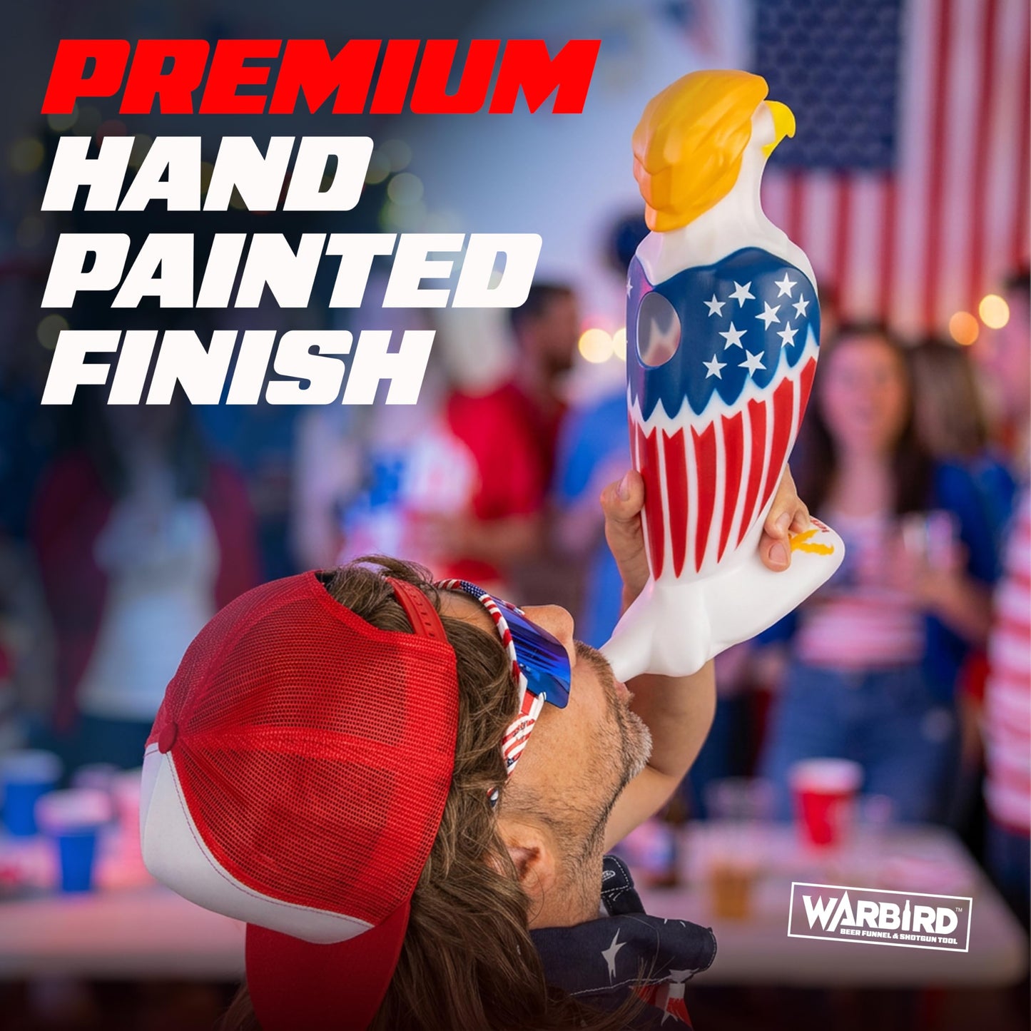 Warbird Eagle Beer Bong Funnel - American Freedom Drinking Funnel & Shotgun Tool