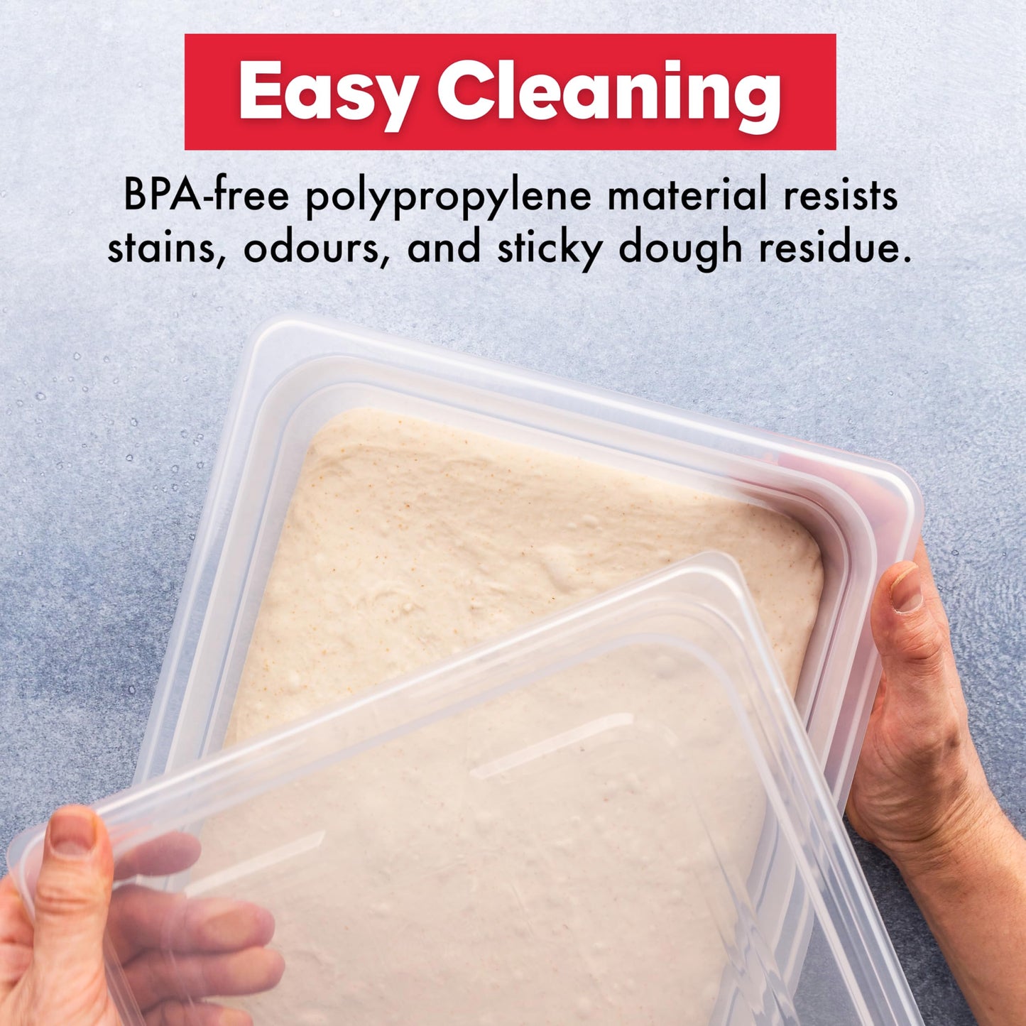 Brod & Taylor Proofing Container With 6L Capacity, Fits Up to 3000 Grams of Dough – Dough Rising Box for Bread, Sourdough & Pizza (Dishwasher Safe, BPA-Free)