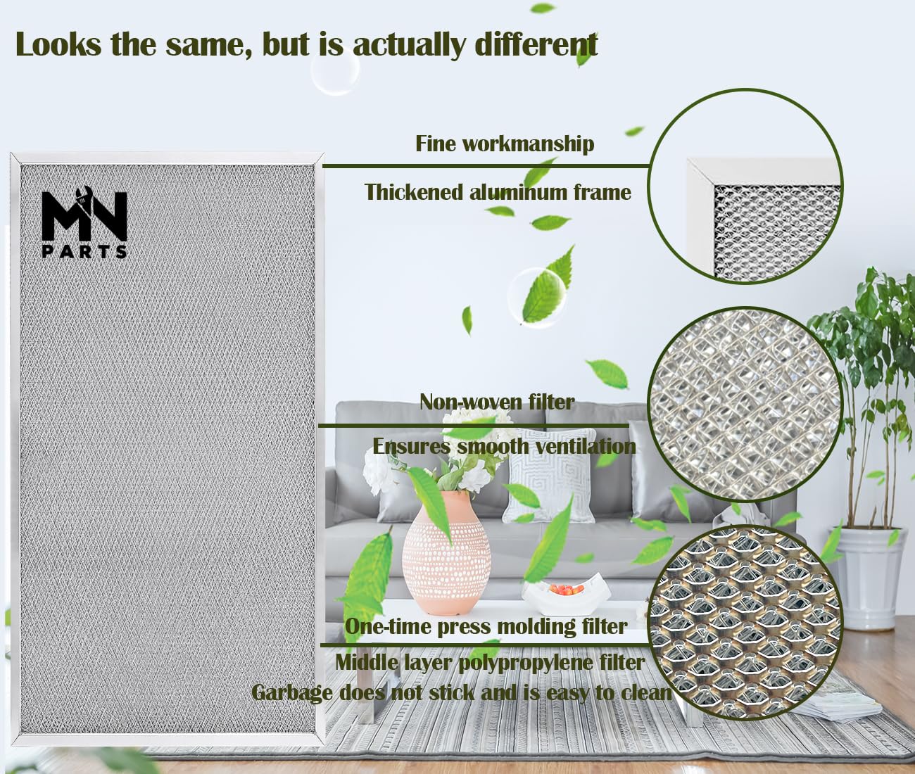 MNPARTS 203369 F50F F300 Air Filter Replacement for Honey in Well Cleaner 20''x 12.5'' Air Pre Filter Reusable Washable Replaces F300E, F300A, F50F, F58F(2 Packs)