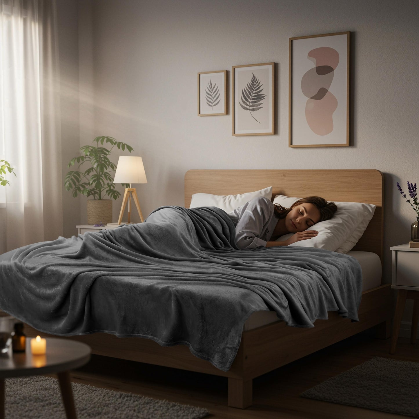 Utopia Bedding Fleece Blanket King Size Grey (90x102 Inches) Ultra Soft Warm Lightweight Microfiber Breathable Anti-Static Cozy Bed Blanket, All-Season Home Decor Gift for Men & Women