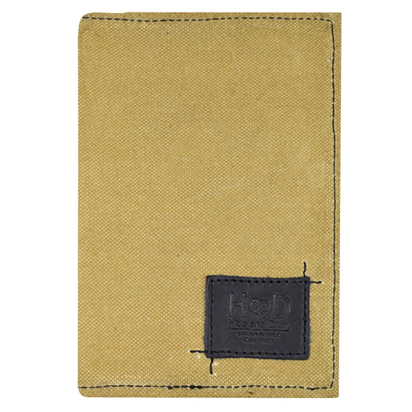Hide & Drink, Waxed Canvas Field Notes Cover, Wallet Case (3.5 x 5.5 in.) Journal Cover with Pencil Paper & Cards Slot, Travelers Pocket Notebook Handmade (Charcoal Black)