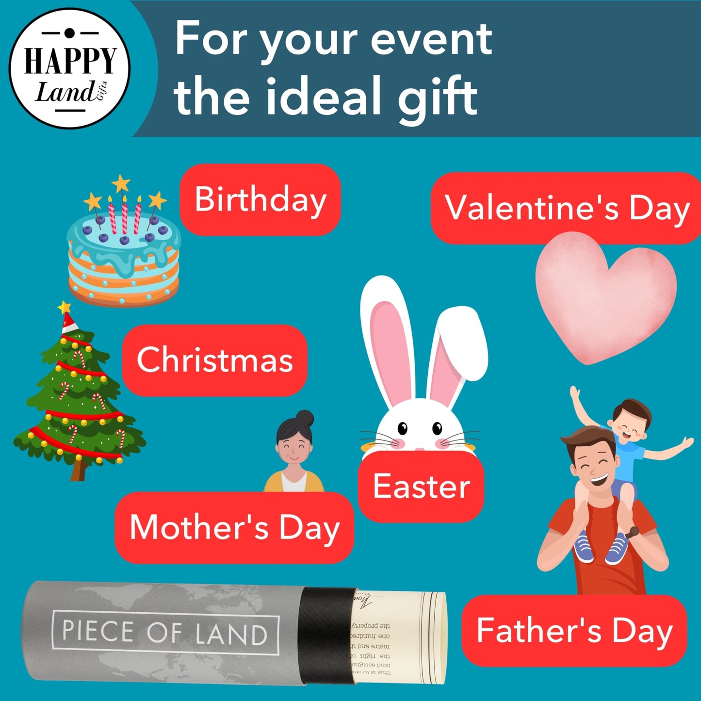 Irish Gifts for Men and Women | Real Piece of Ireland | Unusual Ireland Gifts | Blank Certificate to Write in The Name of Your Choice | Gifts of Ireland | Irish Christmas Gift