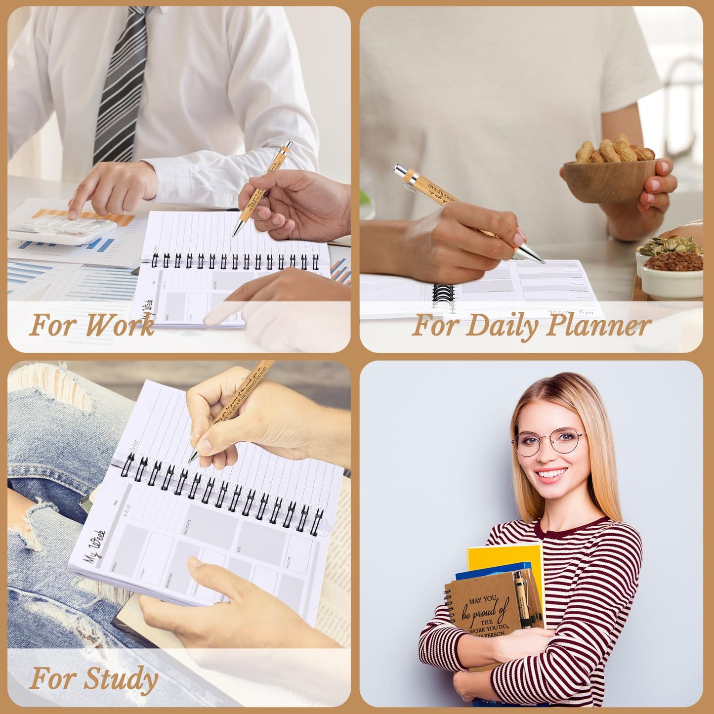 Tellingyou 60 Pcs Employee Appreciation Gifts Bulk Inspirational Spiral Notebooks 2026-2027 Planner Pocket Notepads with Motivational Pens Thank You Gifts for Teacher Coworker Volunteer