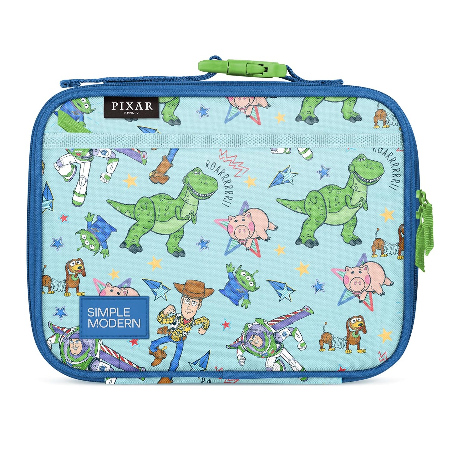 Simple Modern Disney Pixar Kids Lunch Box for School | Reusable Insulated Lunch Bag for Toddler, Girl, and Boy | Exterior & Interior Pockets | Hadley Collection | Buzz and Woody Adventures